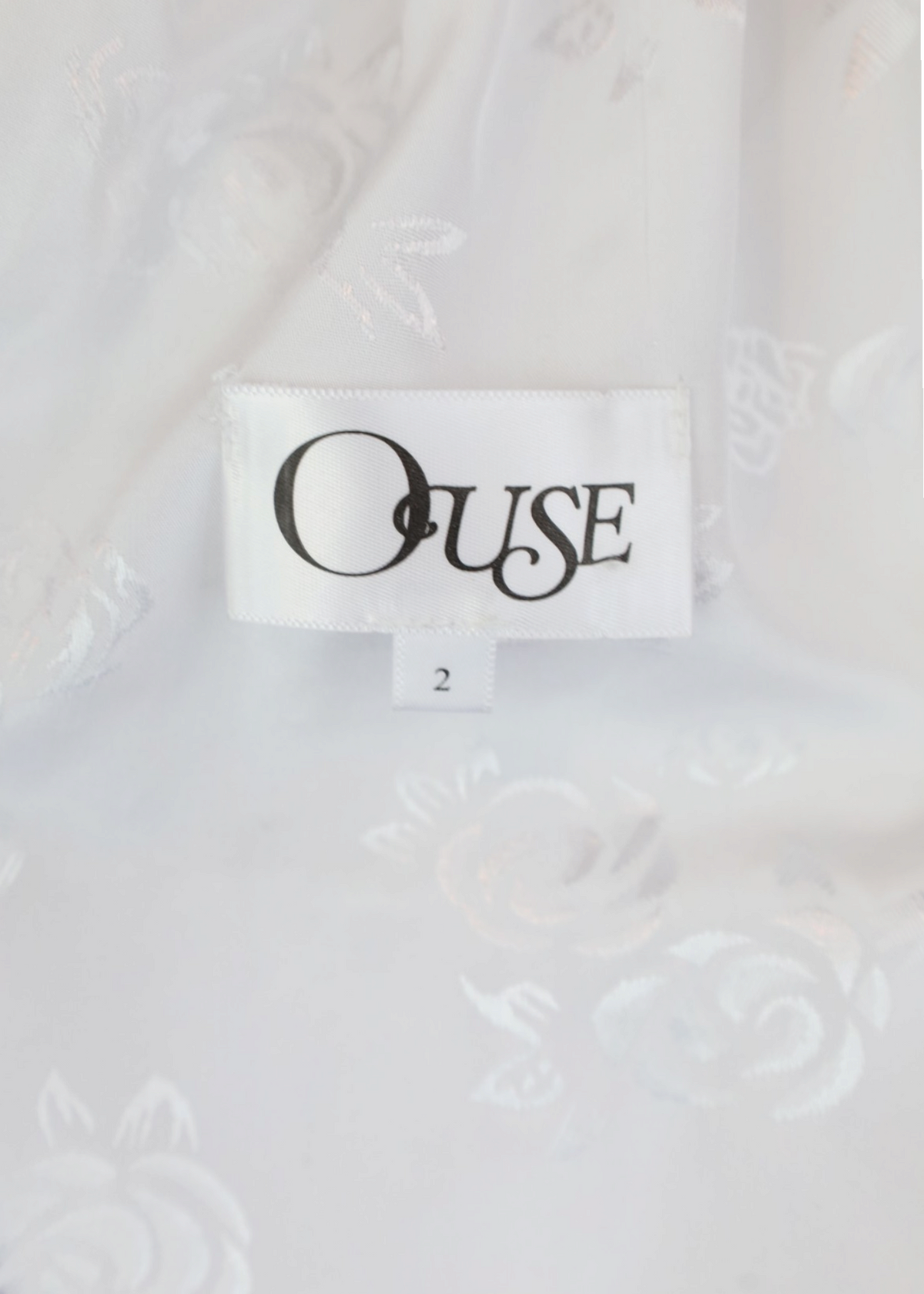 OUSE (AS IS) White '002 Mesh' Stretchy Corset Top
