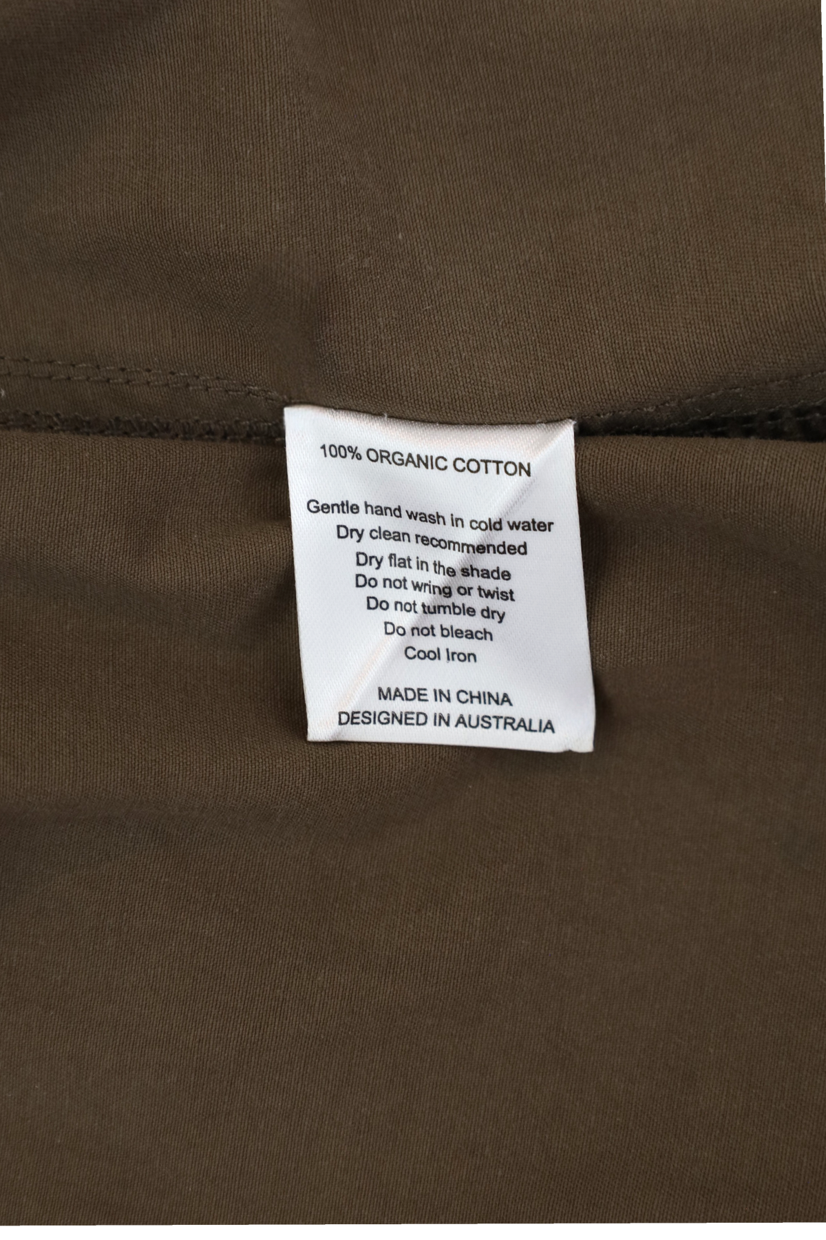 DEIJI STUDIOS (AS IS) Brown Panelled Straight Leg w Buckle Detail Pants