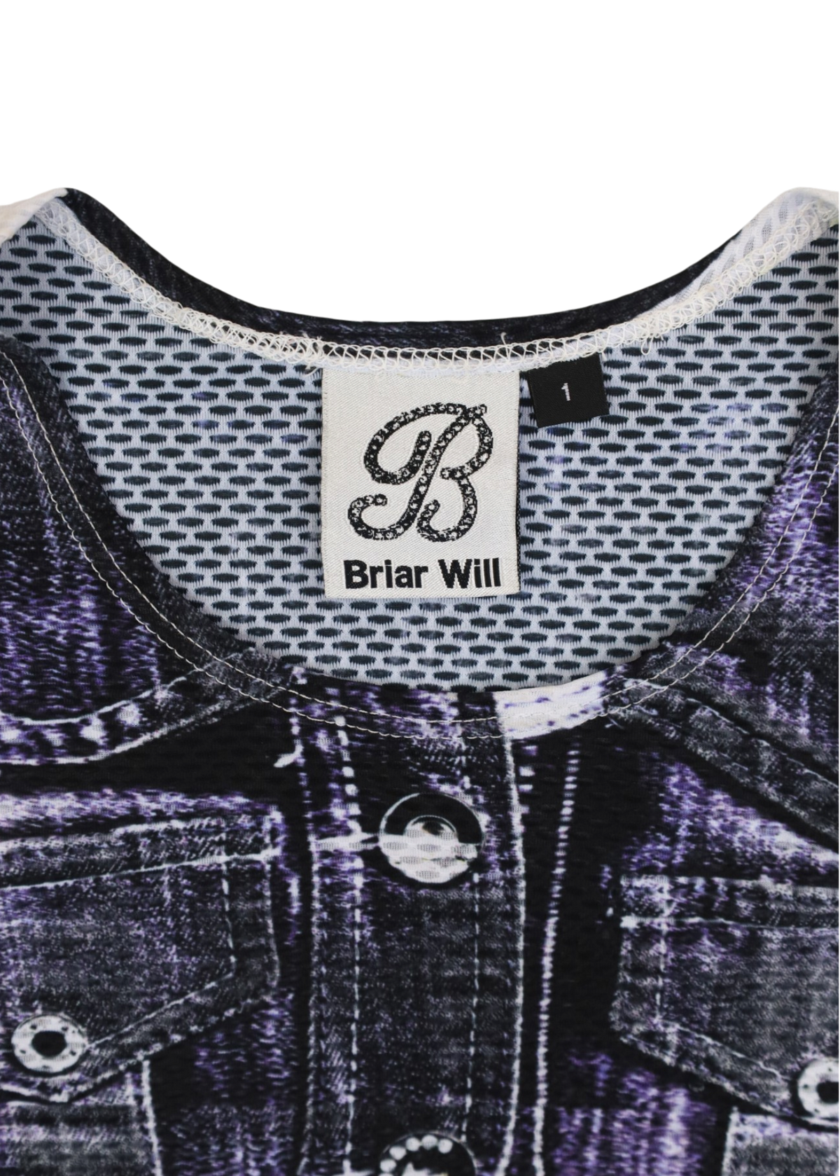 BRIAR WILL (AS IS) 'The Eternity Bolero' Screen Print Top