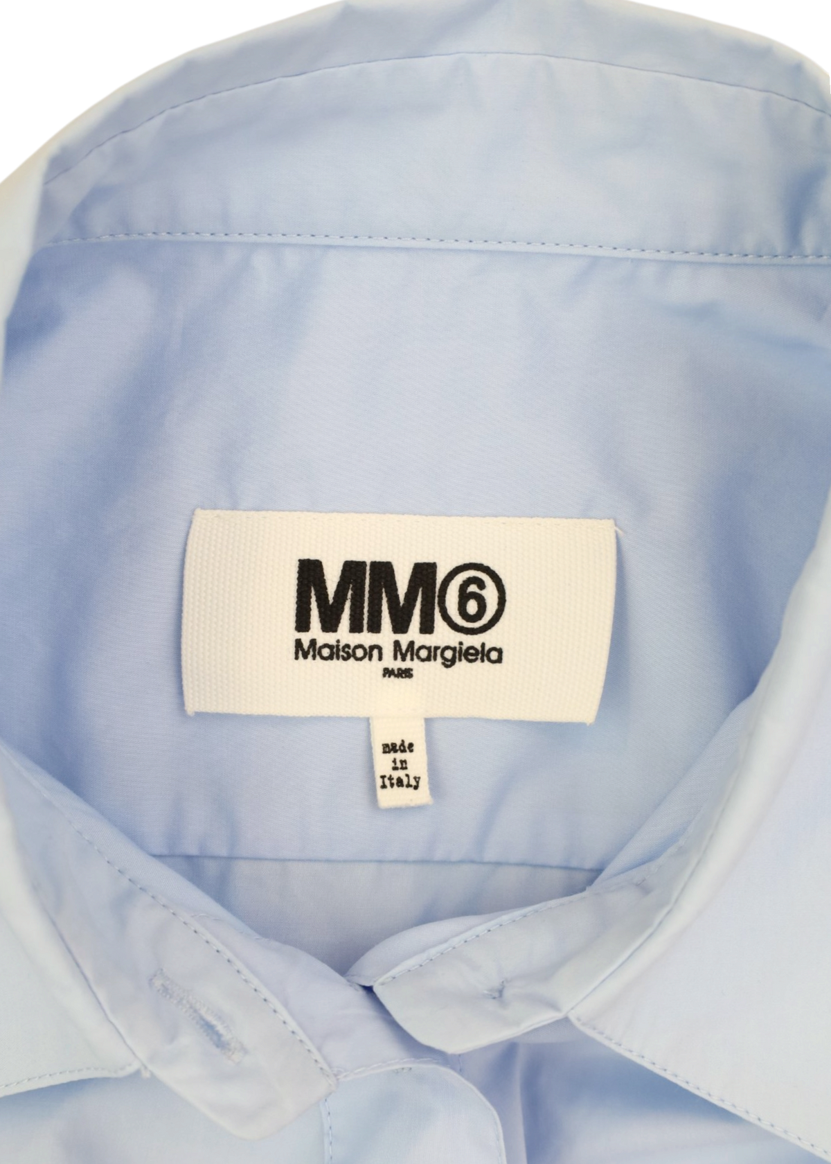 MM6 MAISON MARTIN MARGIELA Light Blue Cotton Wrap Shirt