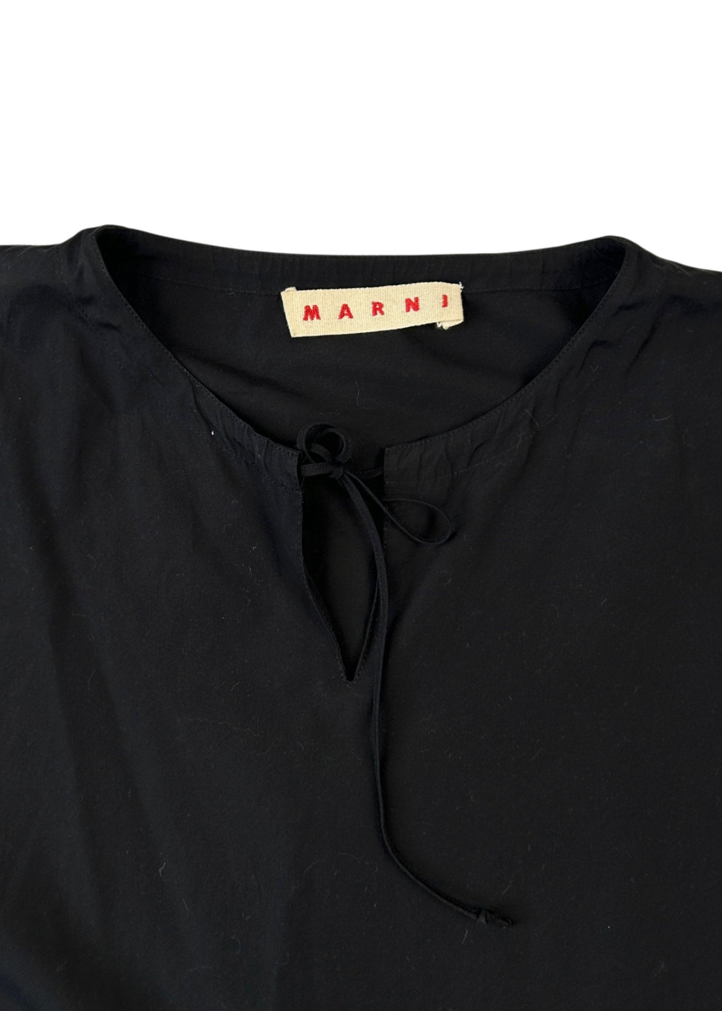 MARNI Poplin Drawstring Tent Midi Dress