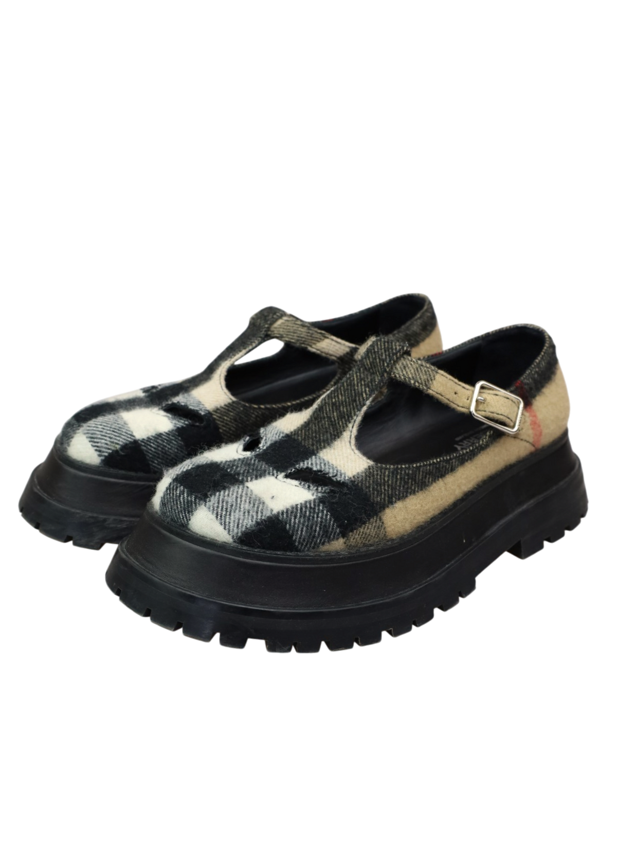 BURBERRY 'Aldwich' Plaid Mary Jane Platform