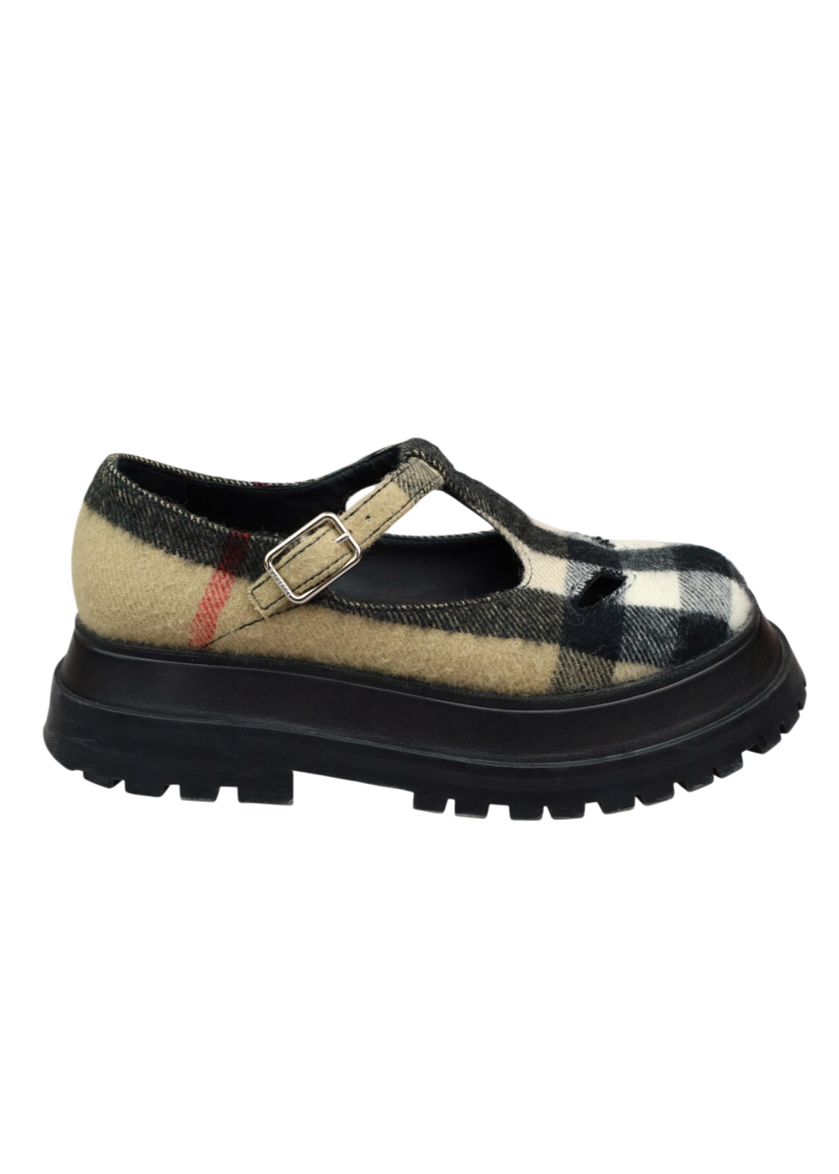 BURBERRY 'Aldwich' Plaid Mary Jane Platform