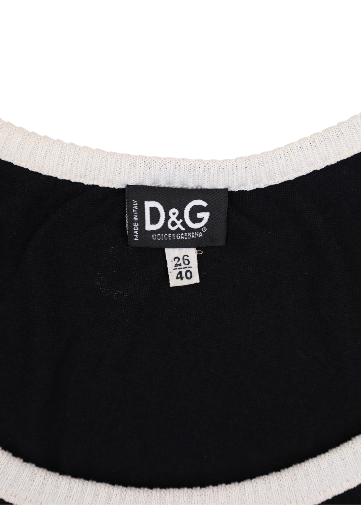 DOLCE & GABBANA (AS IS) Black/White 'Swinging 60's' Print Tank
