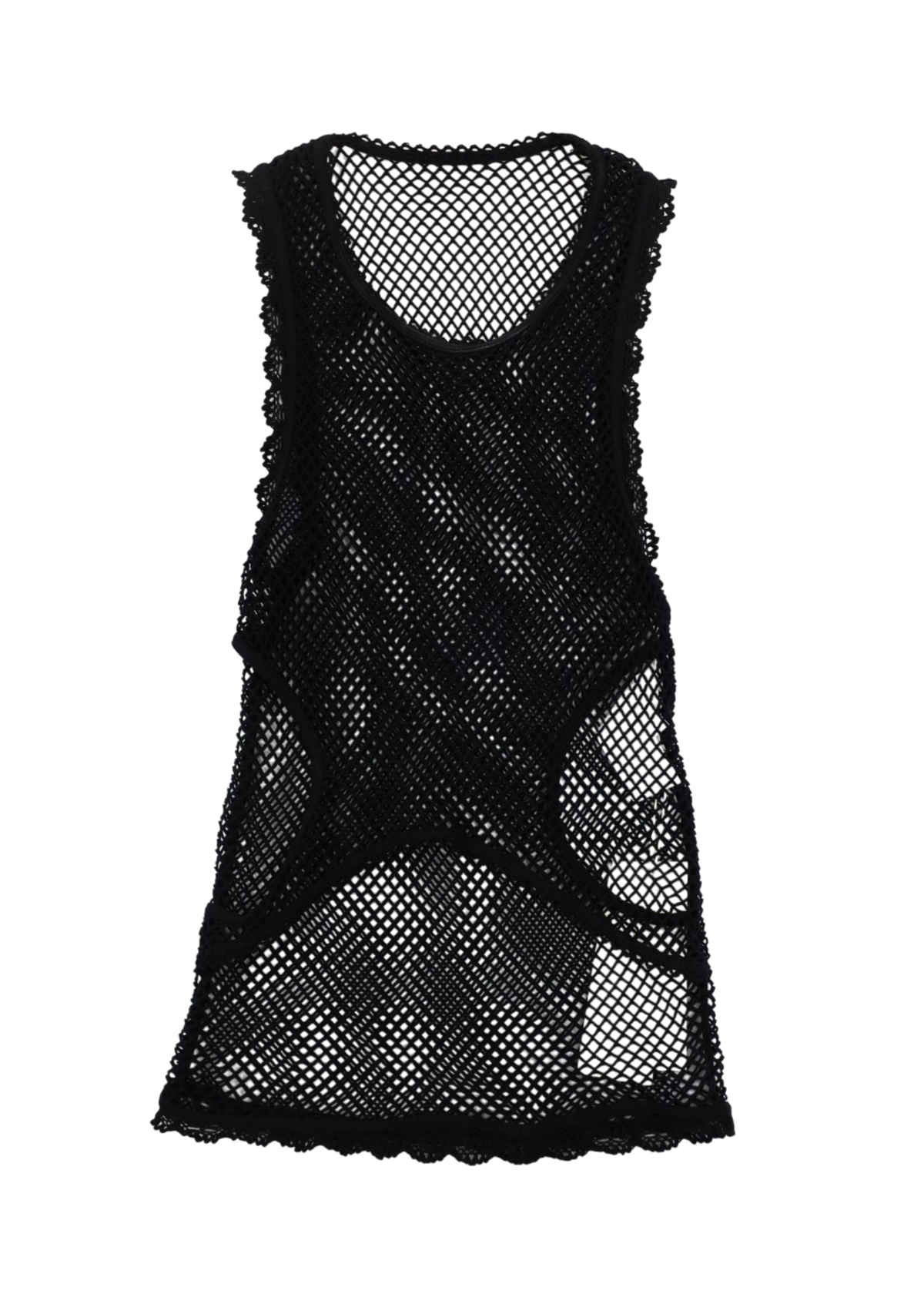 DION LEE (NWT) Black 'Net Lace' Tank