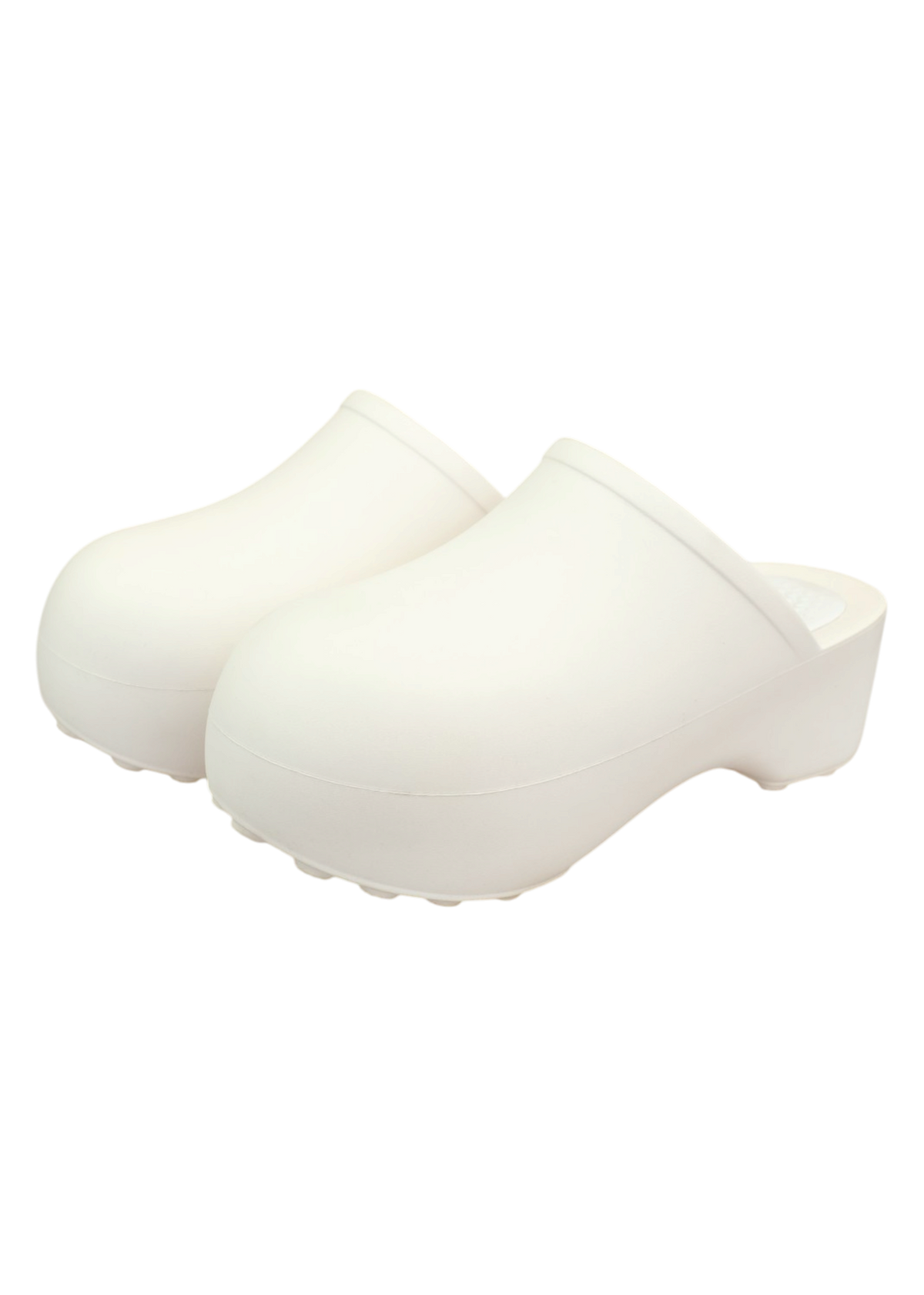 PRAYING White Platform Clog