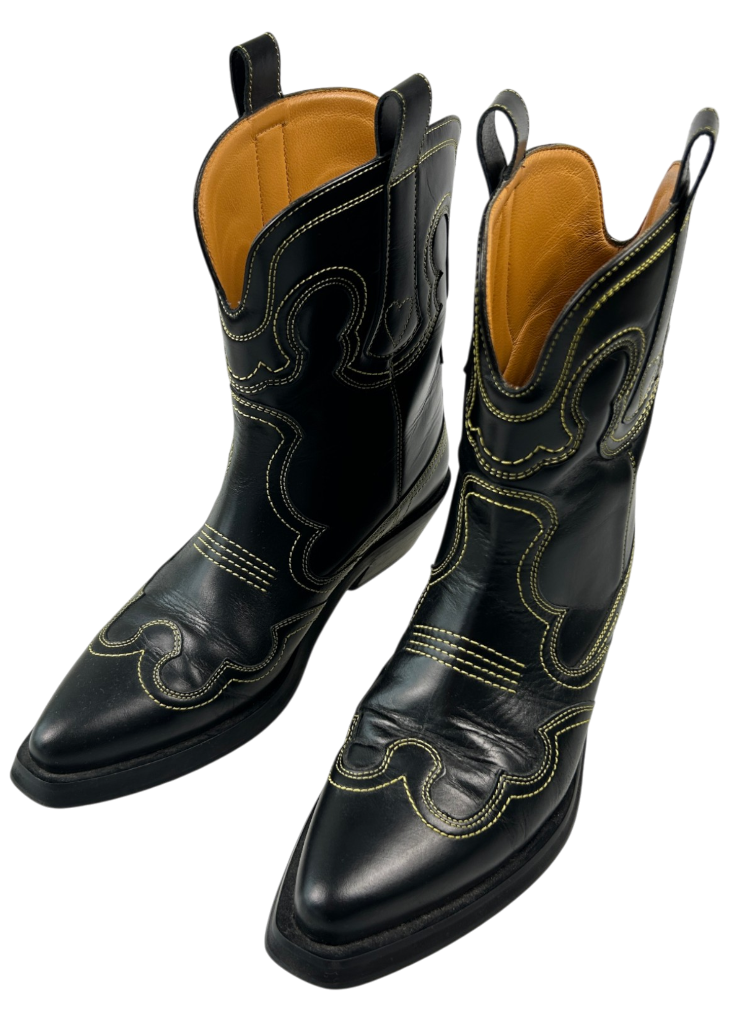GANNI (AS IS) Low Shaft Western Boots