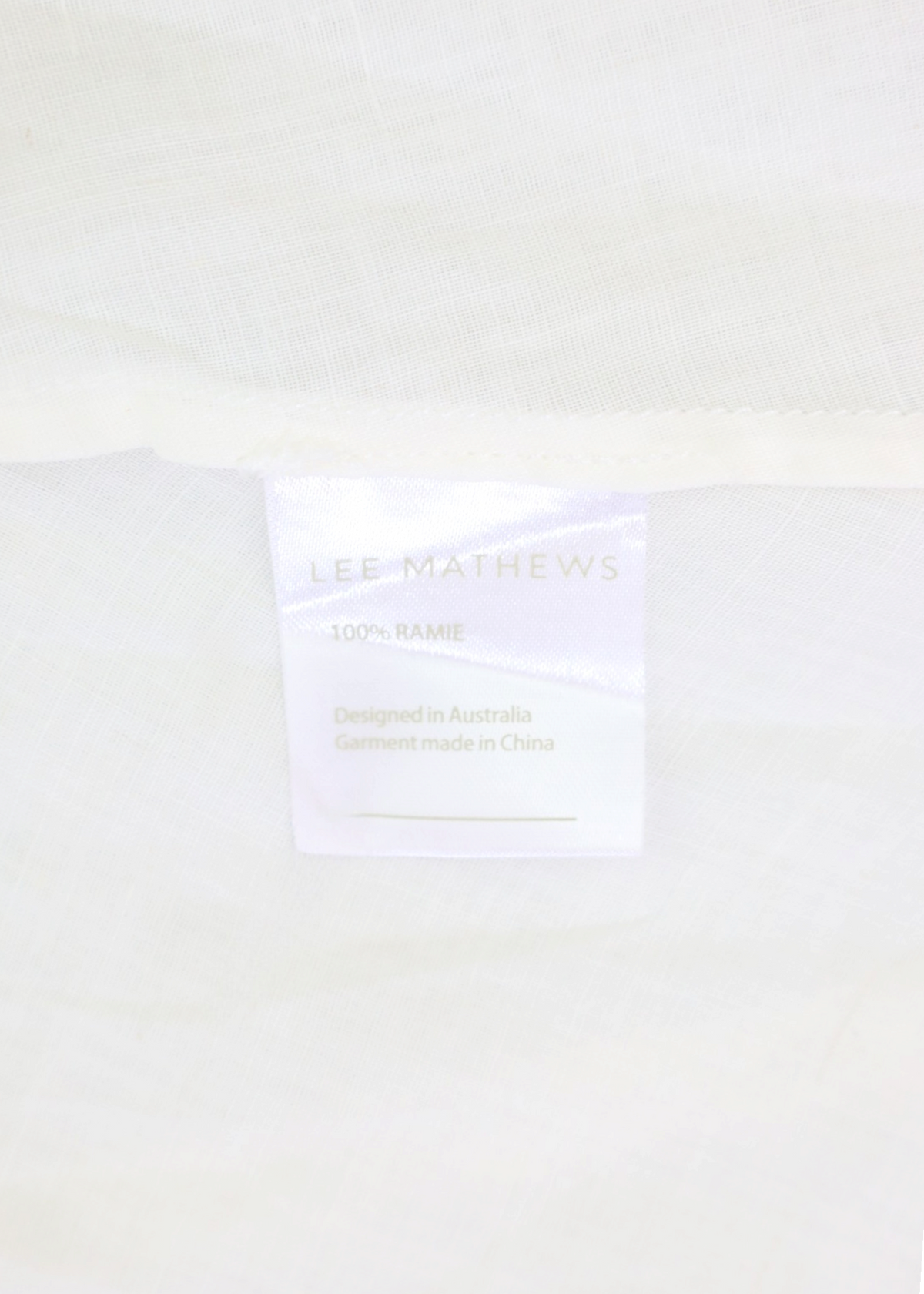 LEE MATHEWS White Shirred Sleeve Poet Blouse