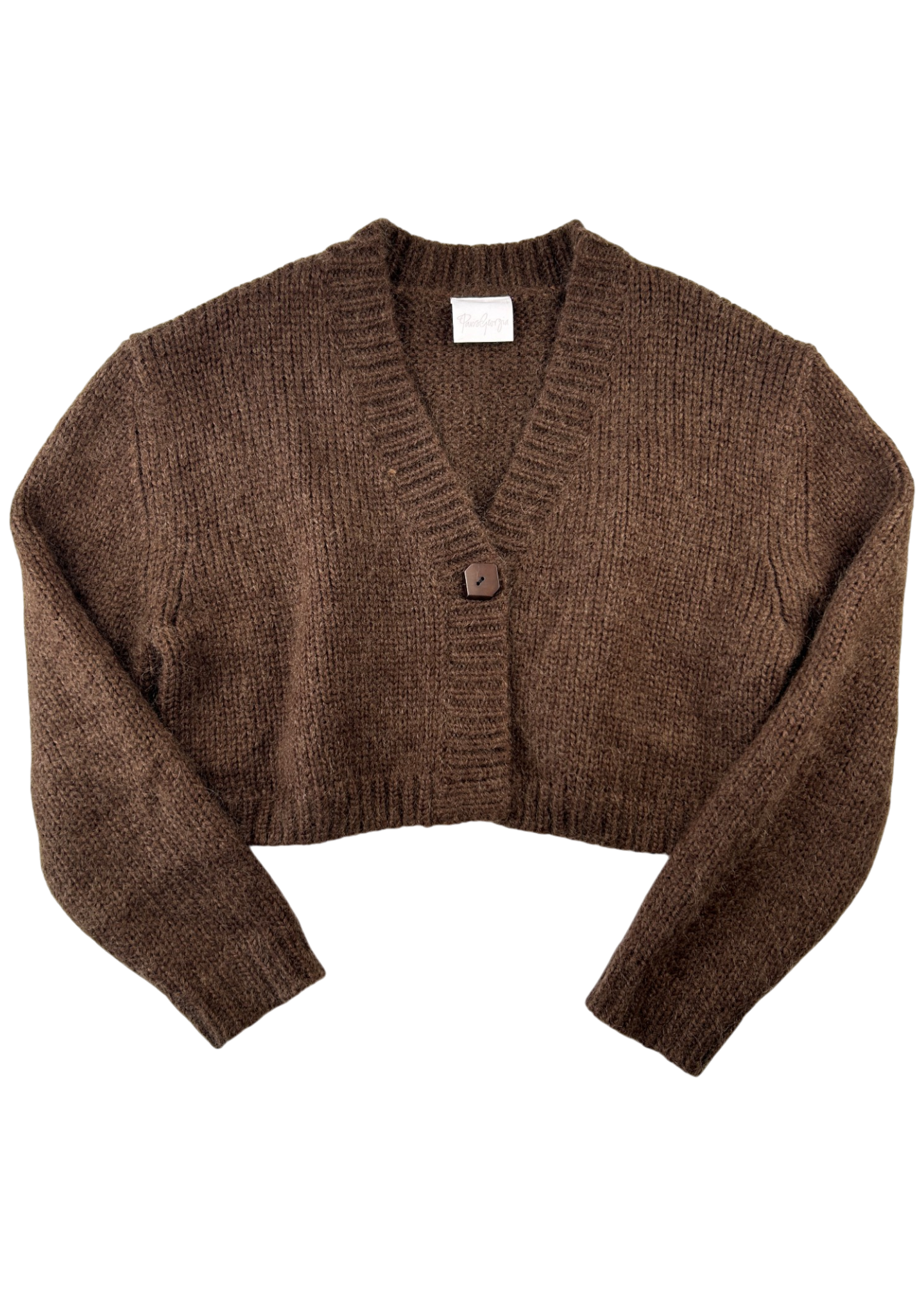 PARIS GEORGIA Mohair/Wool Crop Cardigan