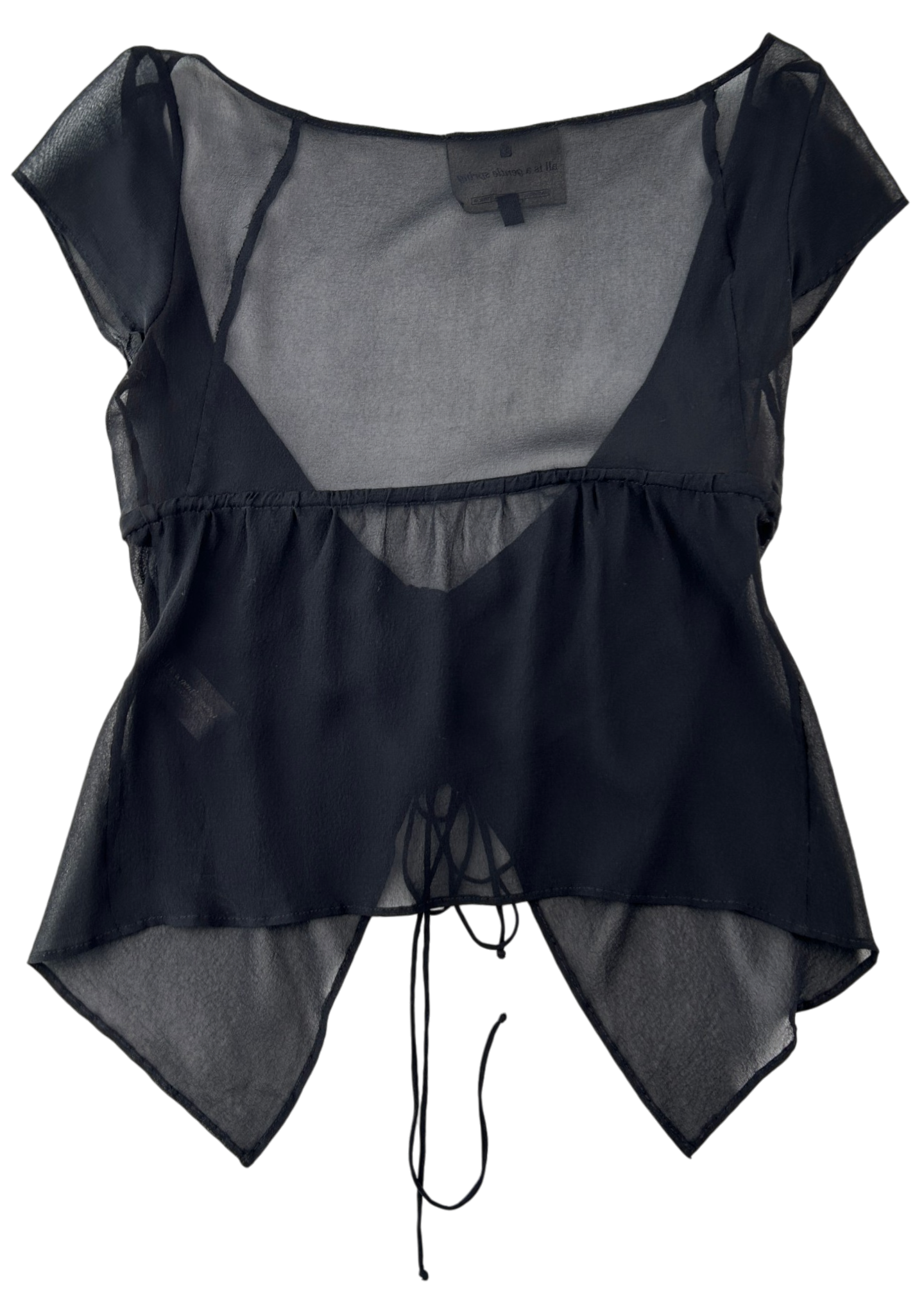 ALL IS A GENTLE SPRING 'Therese' Silk Georgette Sheer Blouse