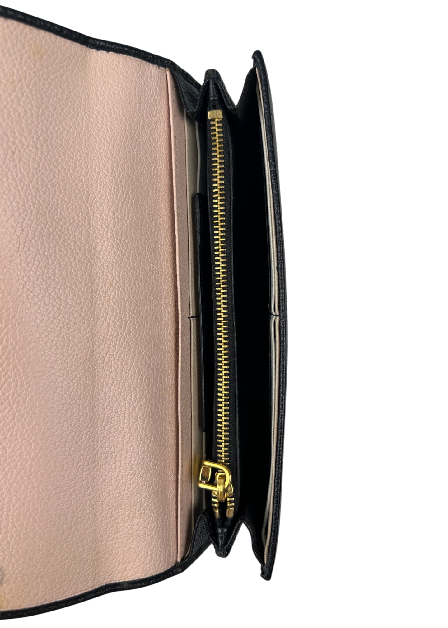 MIU MIU (AS IS) Black Leather Long Wallet