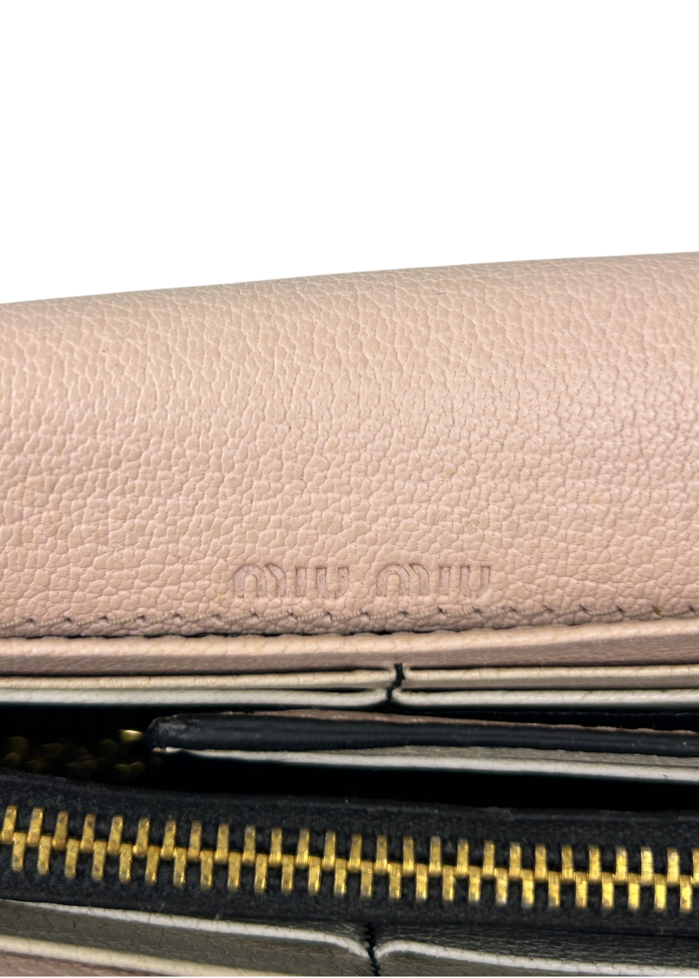 MIU MIU (AS IS) Black Leather Long Wallet