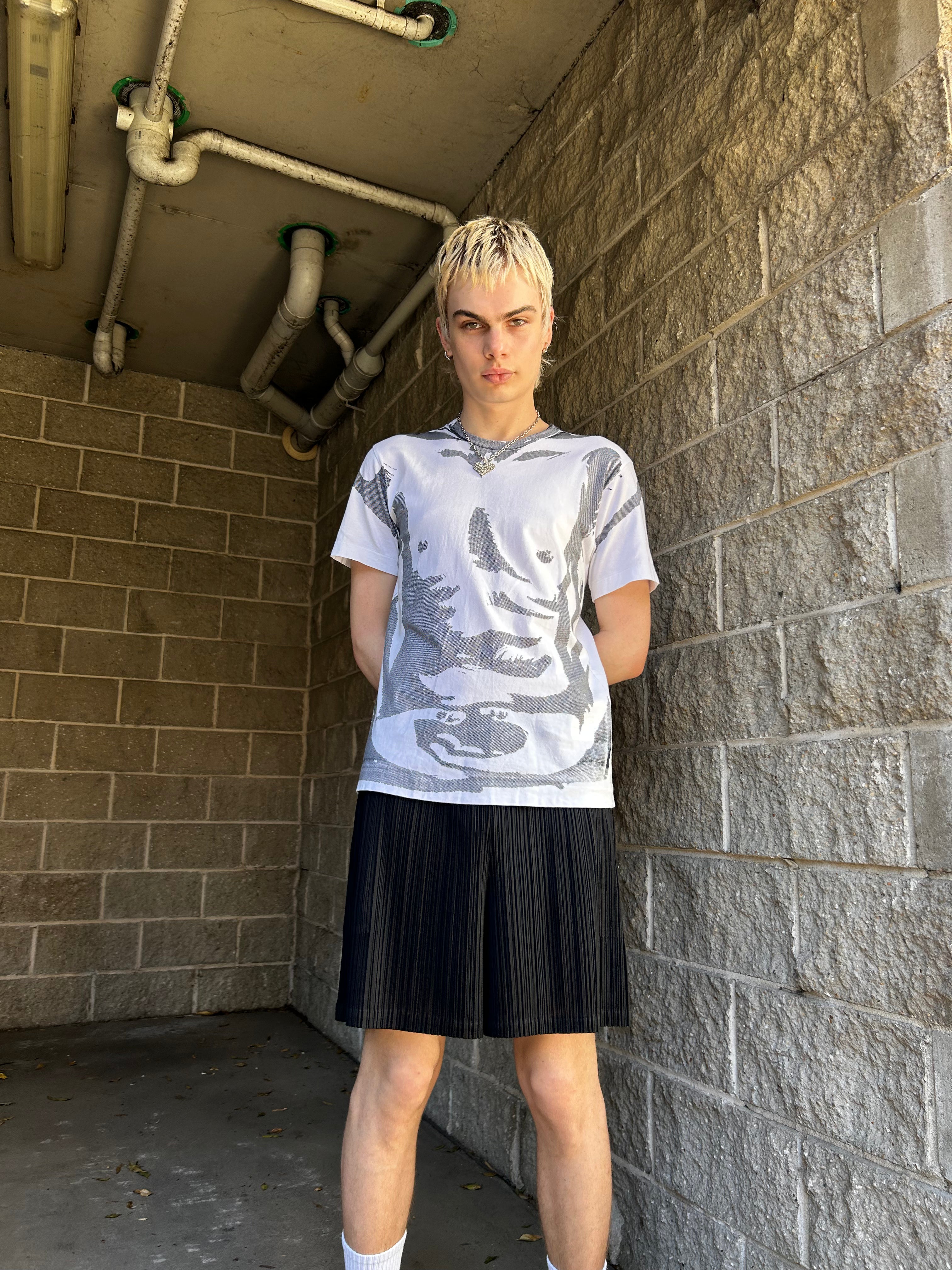 ISSEY MIYAKE PLEATS PLEASE Black Pleated Knee Length Shorts