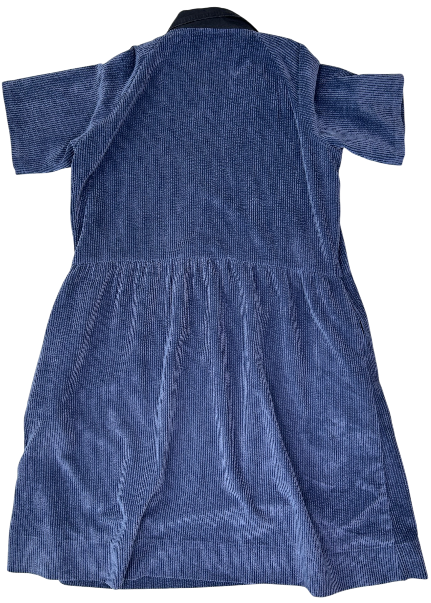 PAM Corduroy Zip Up Collared Midi Dress