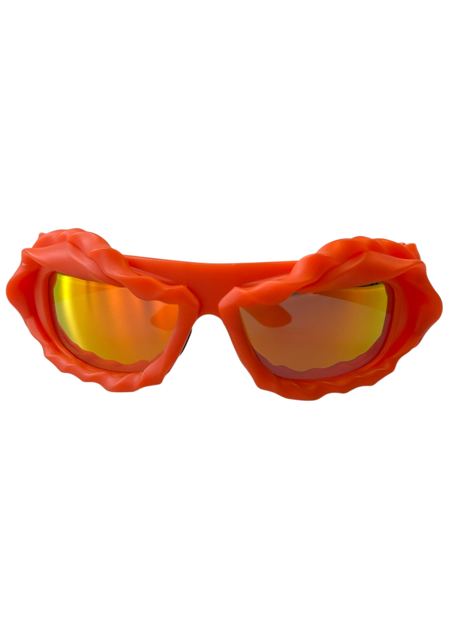 OTTOLINGER (AS IS) Orange 'Twisted' Oversized Sunglasses