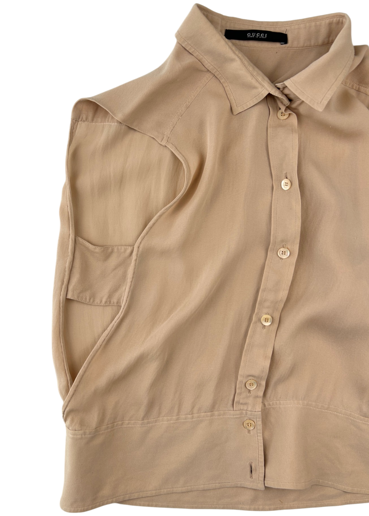 GUCCI (AS IS) Vintage 2010 Silk Collared Button Up Blouse