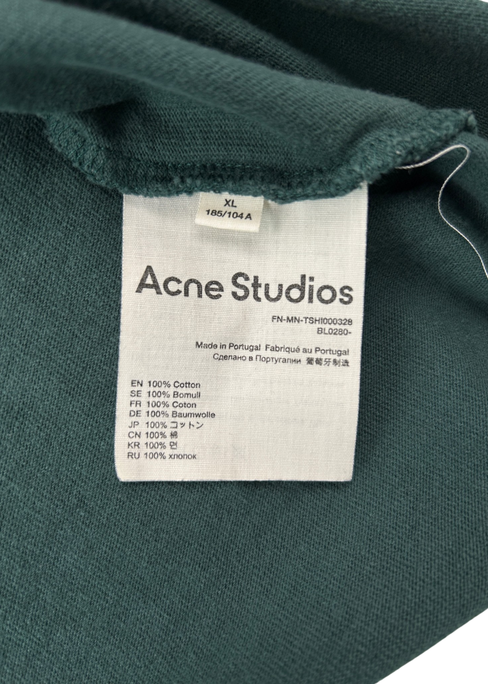 ACNE STUDIOS (AS IS) Green Tee W/ Gold Embroidered Logo