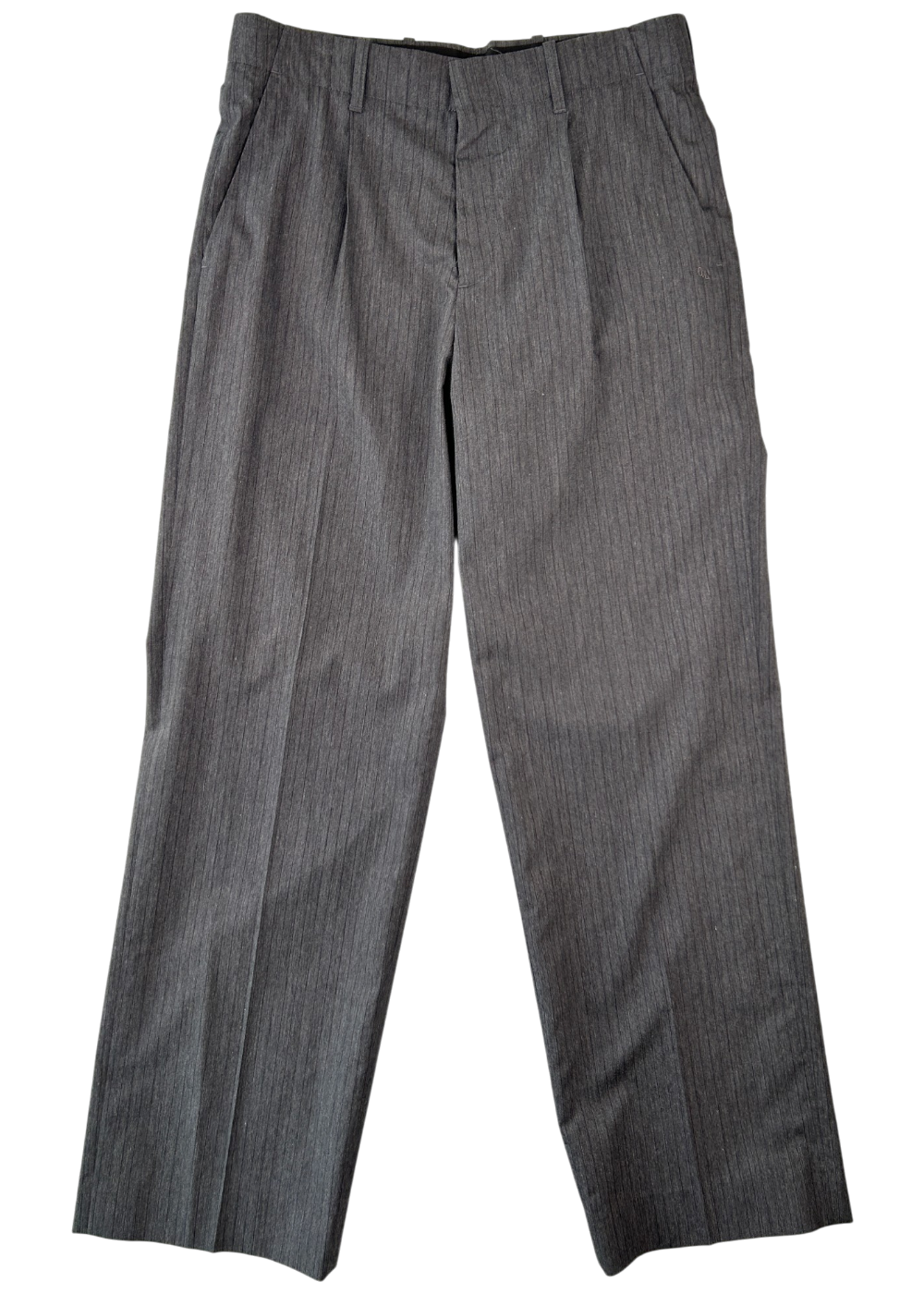 OUR LEGACY 'Borrowed Chino' Grey Pinstripe Wool Blend Trousers