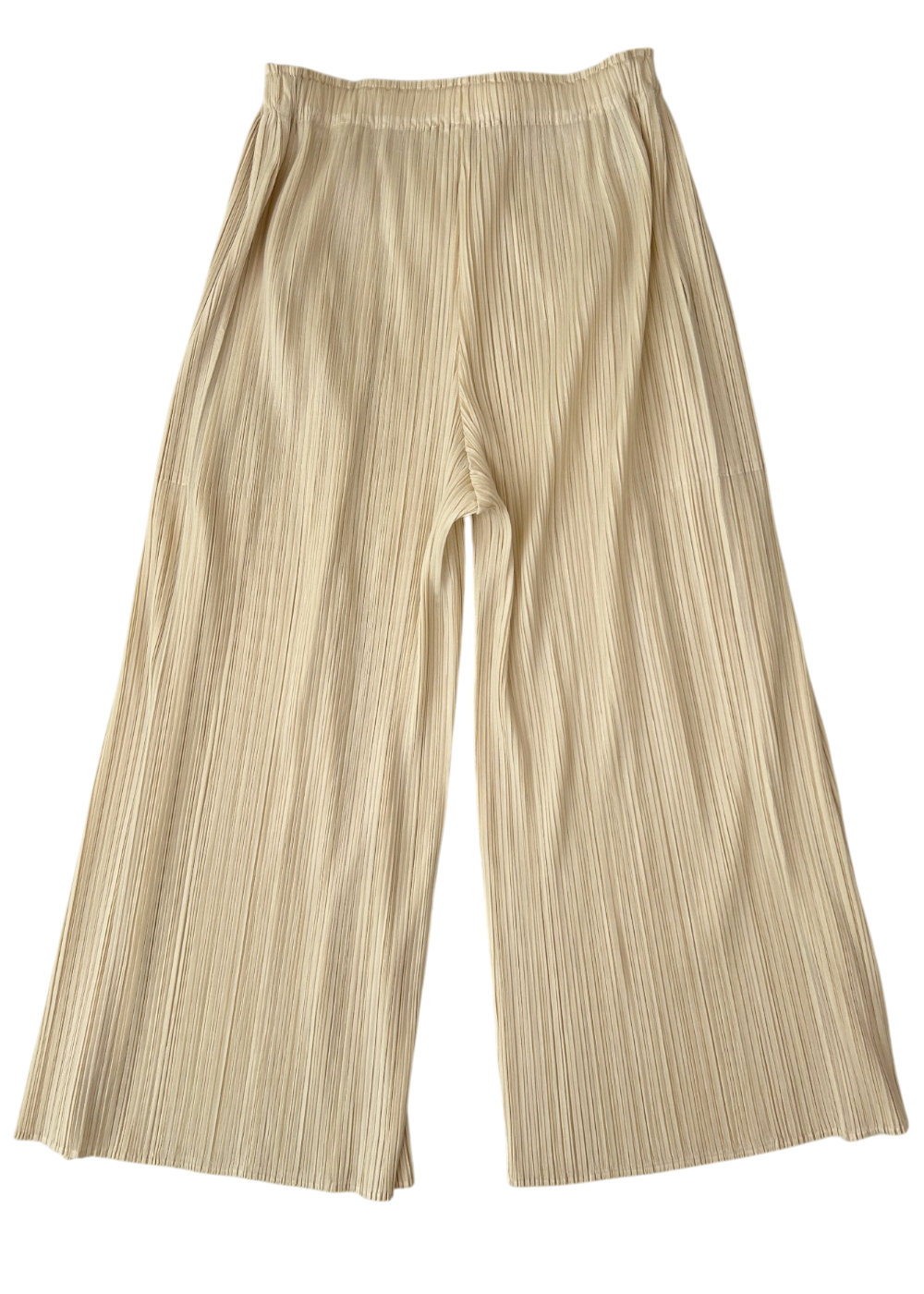 ISSEY MIYAKE PLEATS PLEASE Cream Permapleat Wide Leg Cullottes