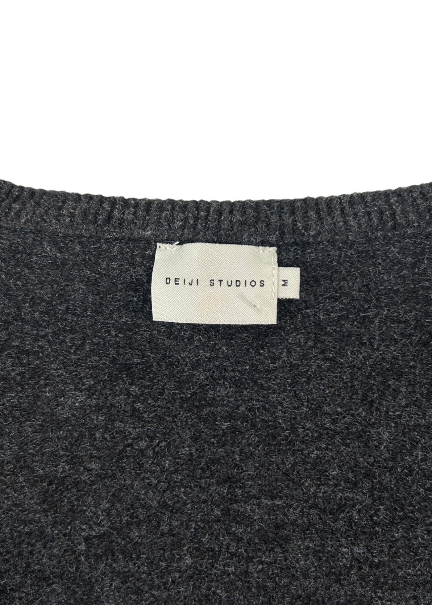DEIJI STUDIOS Charcoal Grey Scoop Neck Cardigan