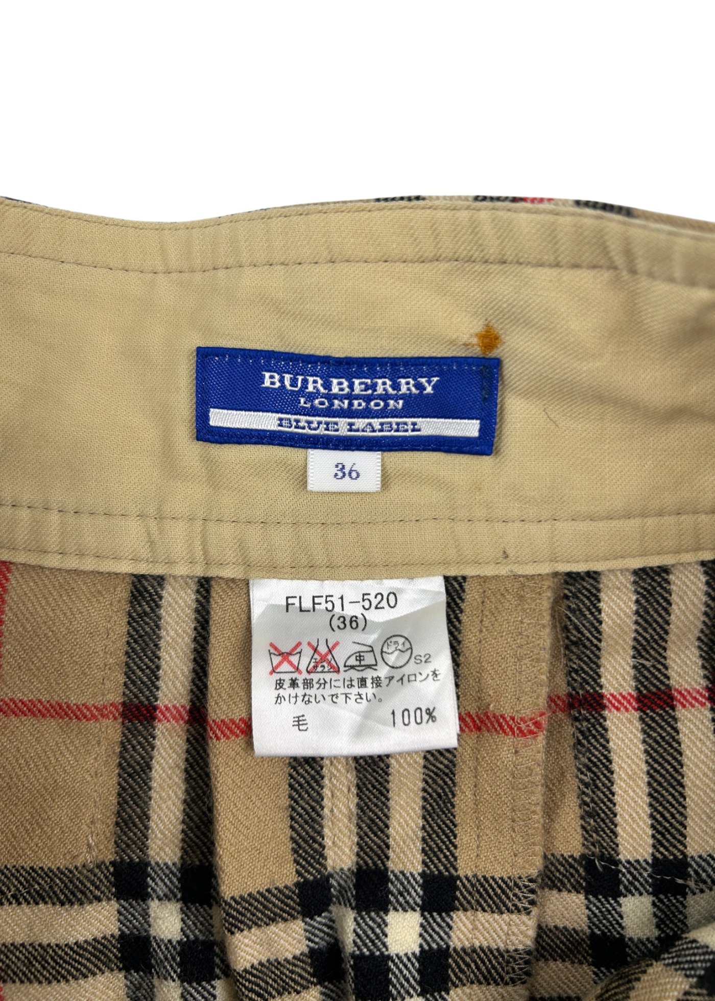 BURBERRY LONDON BLUE LABEL (AS IS) Vintage Nova Check Wrap Pleat Mini Skirt