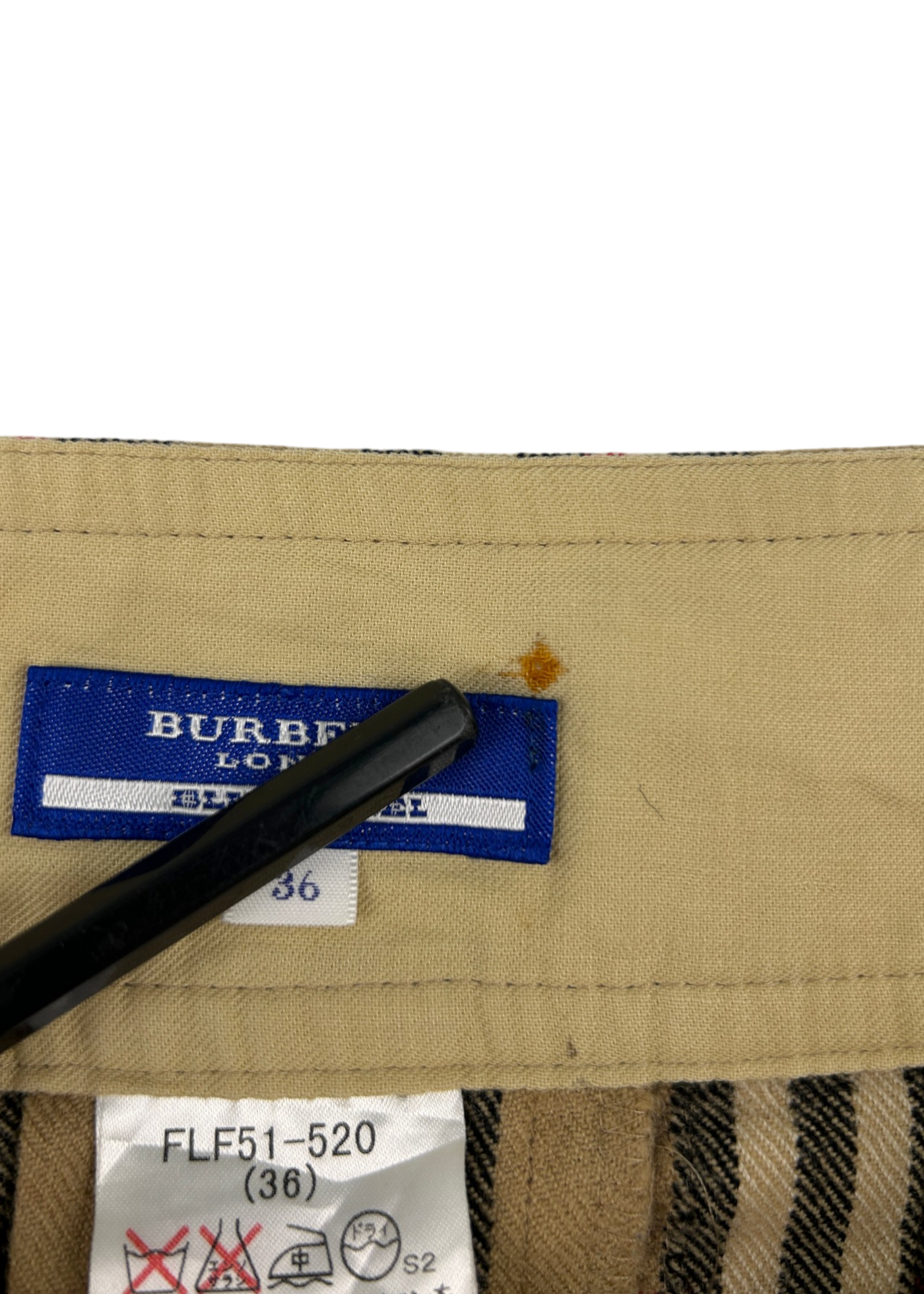 BURBERRY LONDON BLUE LABEL (AS IS) Vintage Nova Check Wrap Pleat Mini Skirt