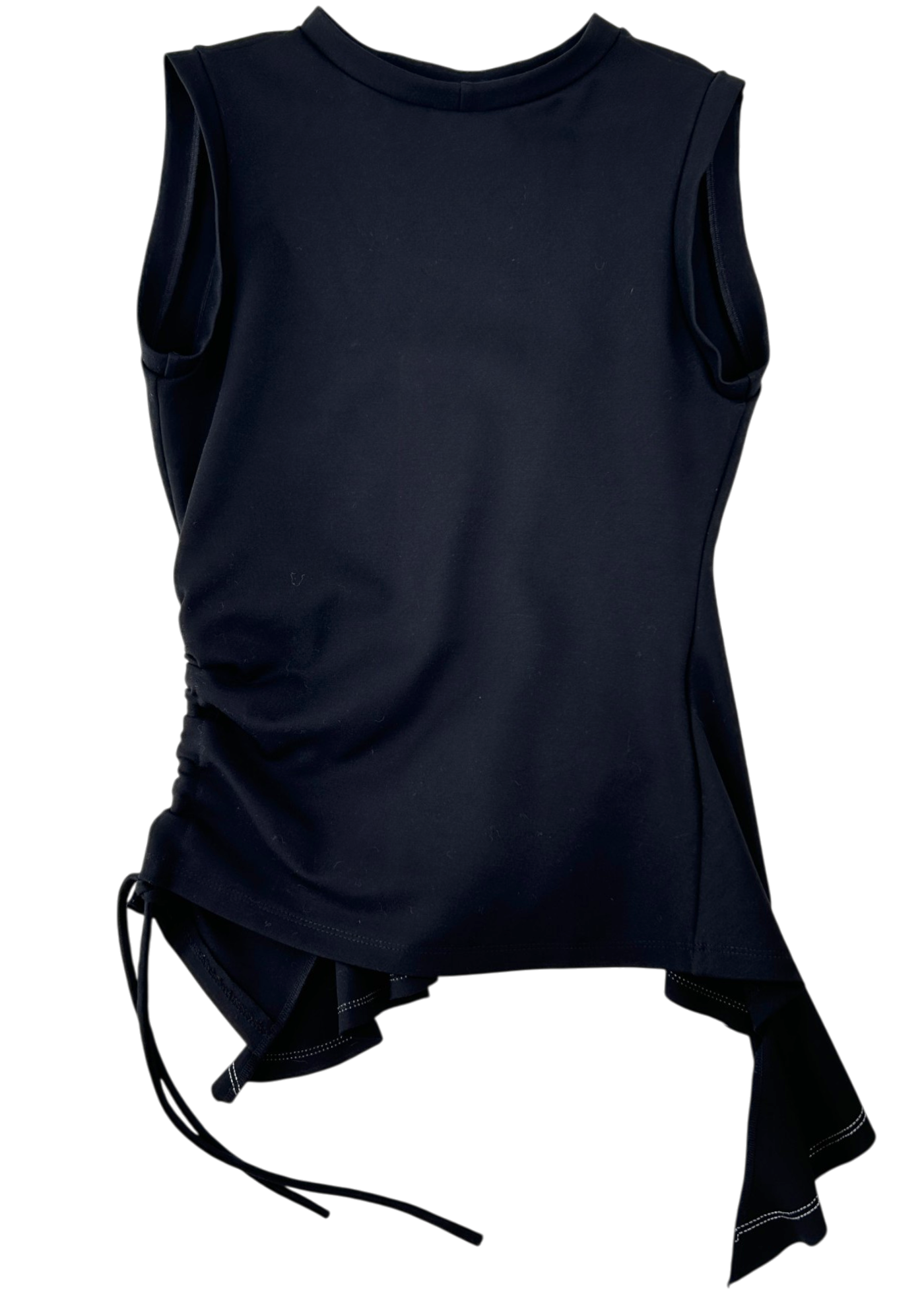 GOTHAM STUDIO 'Dive' Drawstring Ruched Asymmetrical Ruffle Top