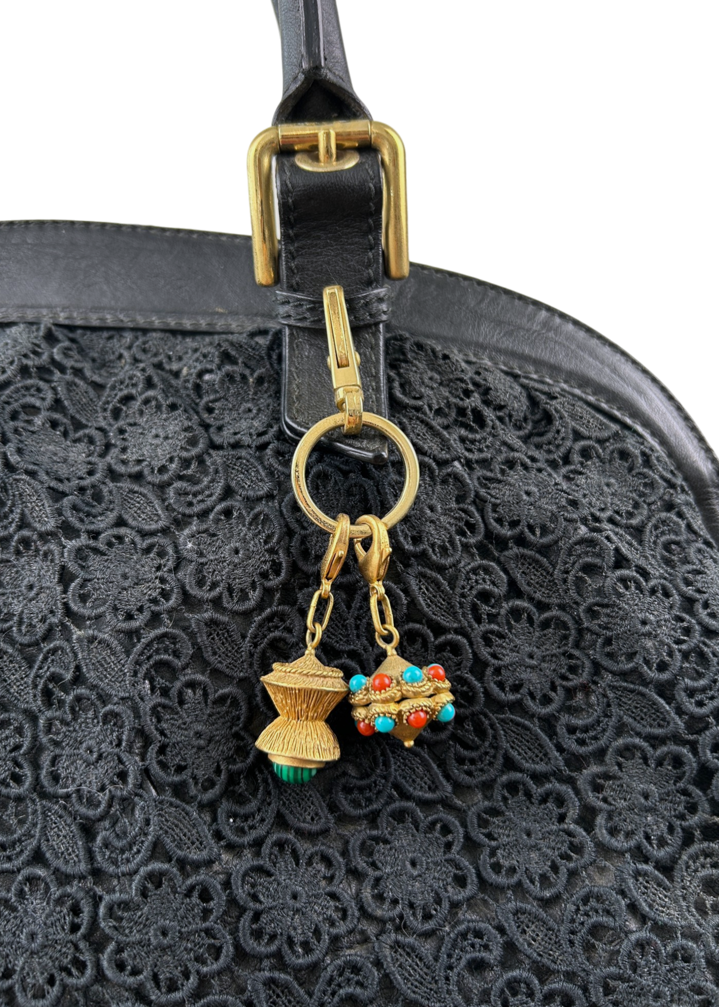 DOLCE & GABBANA Limited Edition XX 20th Anniversary Black Lace Bowler Bag