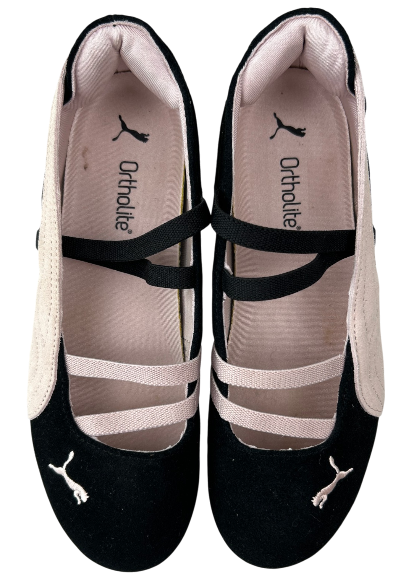 PUMA 'Speedcat Ballet' Black/Pink Suede Flats