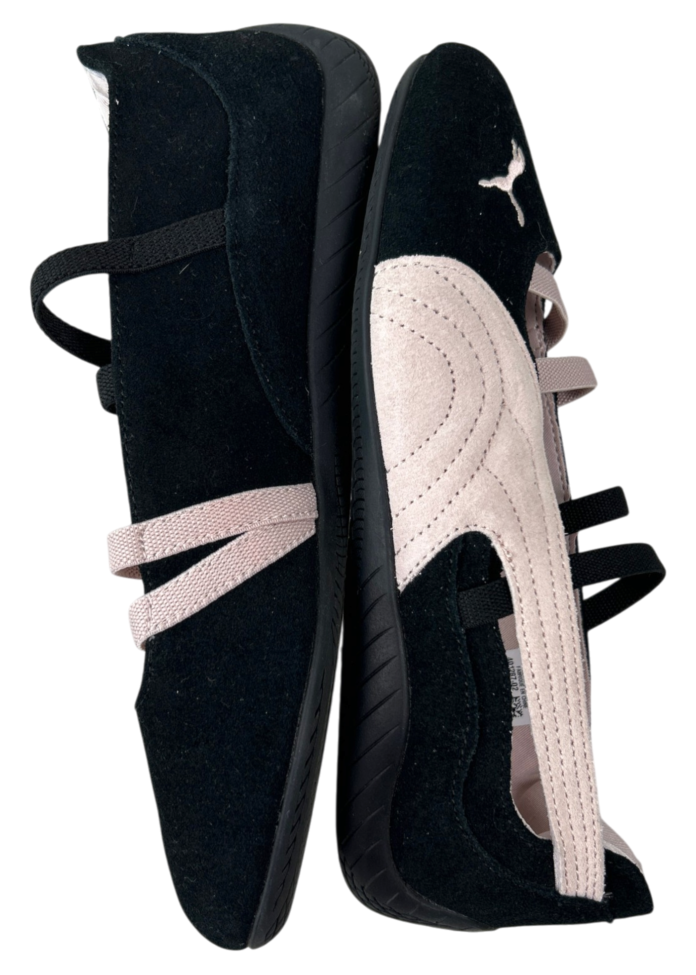 PUMA 'Speedcat Ballet' Black/Pink Suede Flats