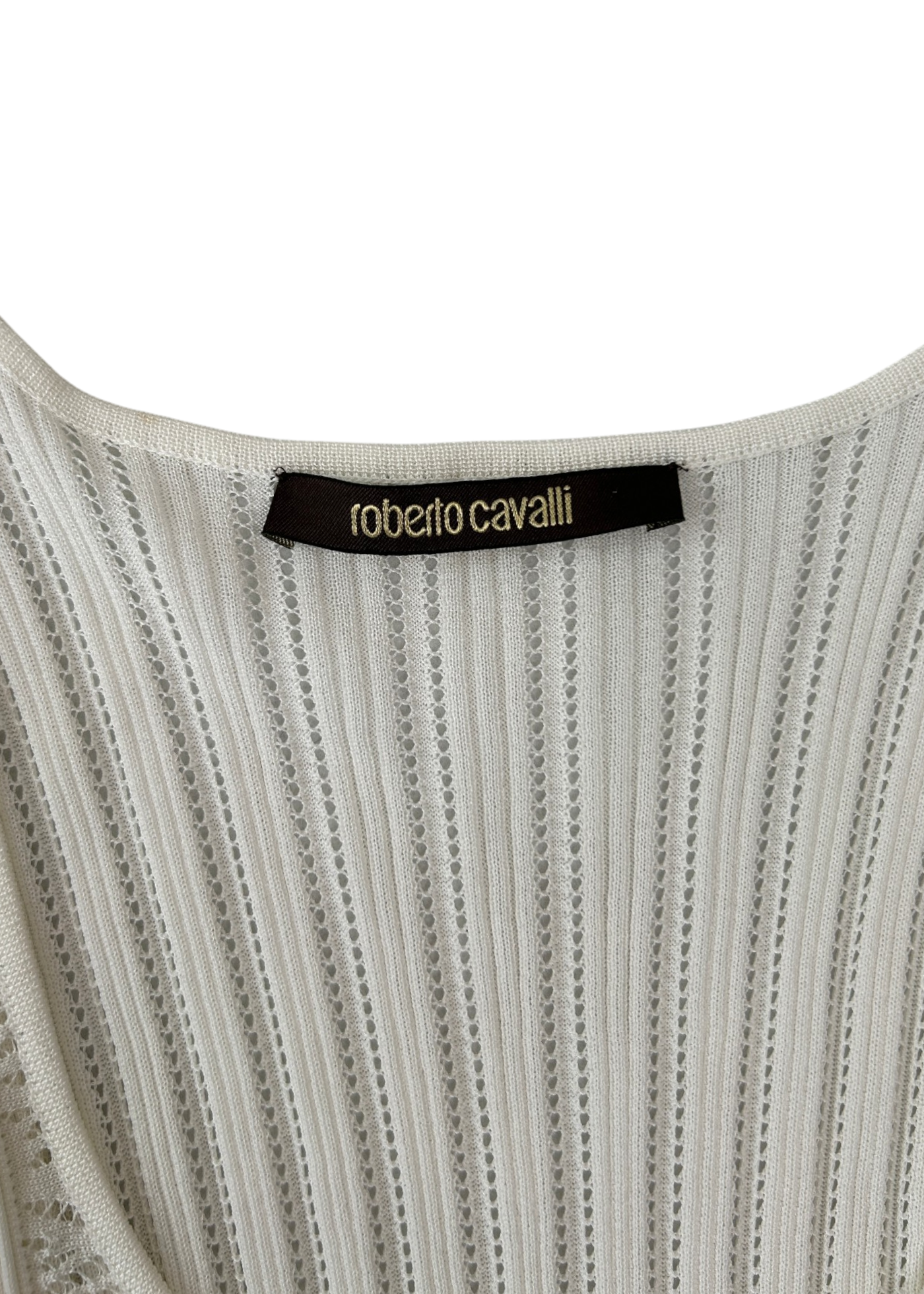 ROBERTO CAVALLI Loose Knit Scoop Neck Tank