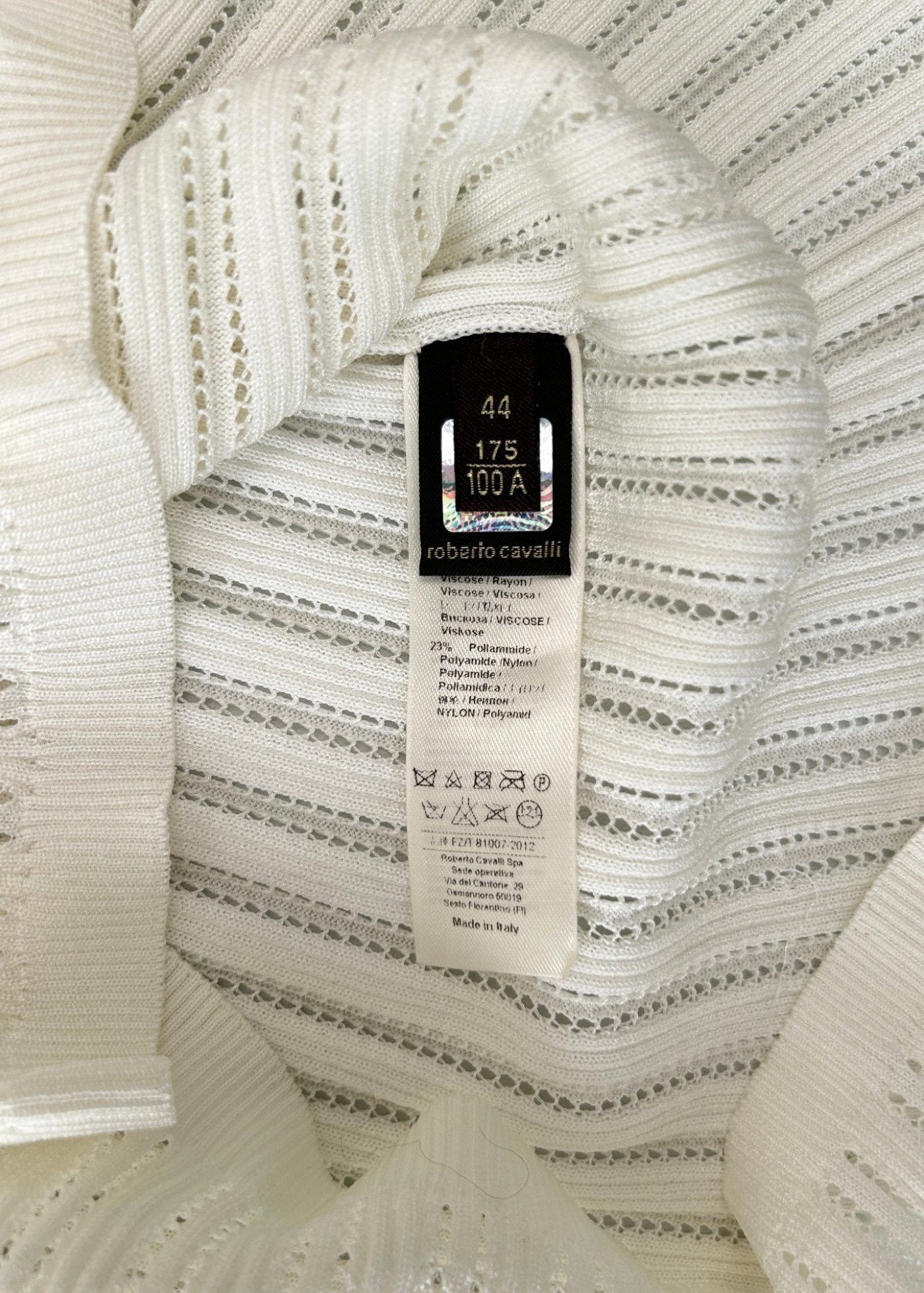 ROBERTO CAVALLI Loose Knit Scoop Neck Tank