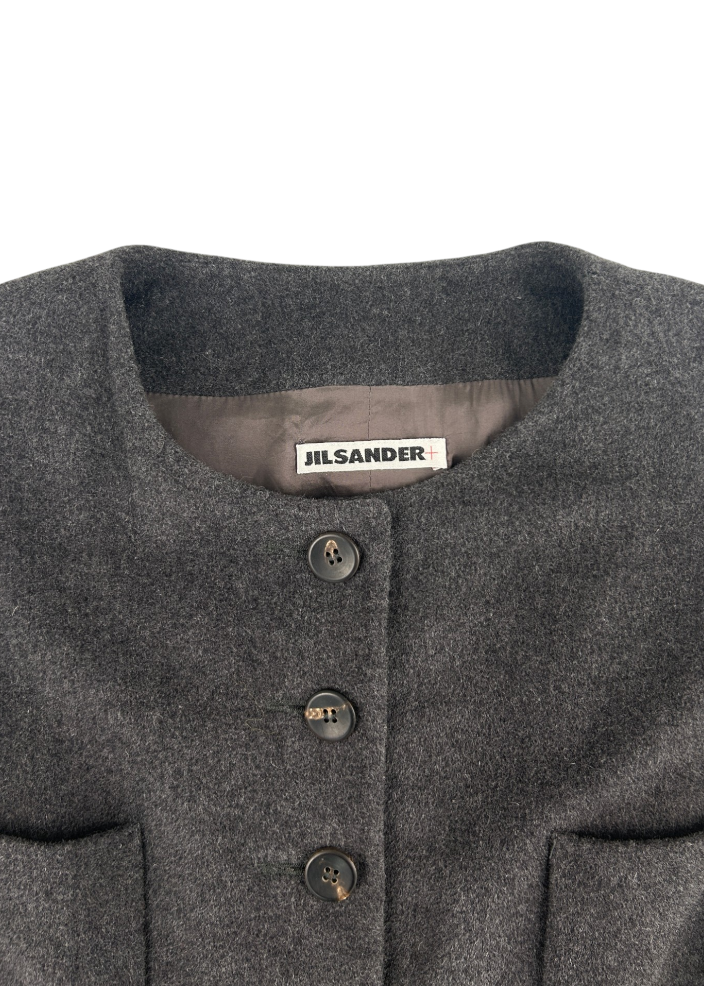 JIL SANDER 1989 Cashmere/Mink/Wool Tailored Button Down Coat