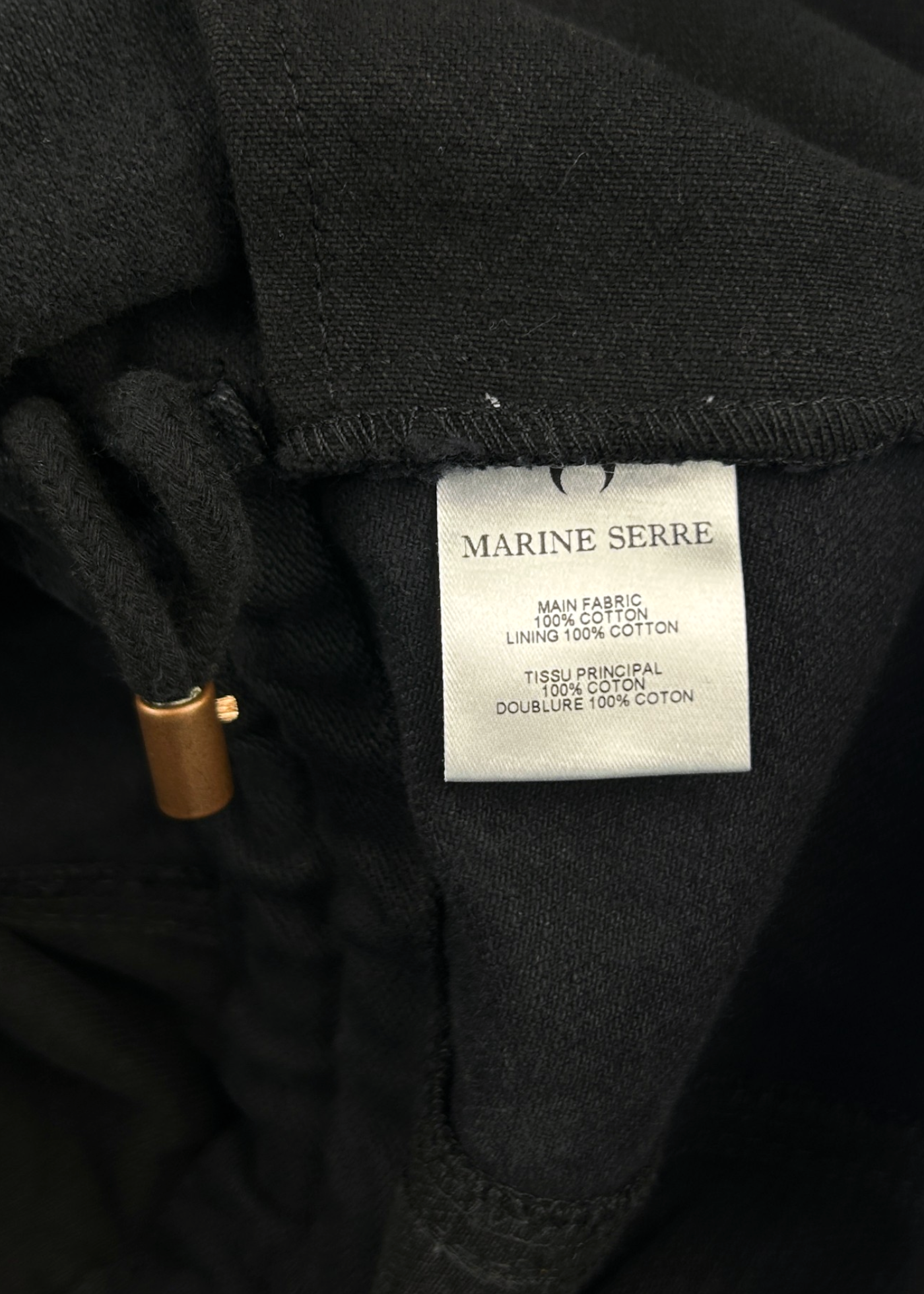 MARINE SERRE Black 'Moon' Denim Jacket