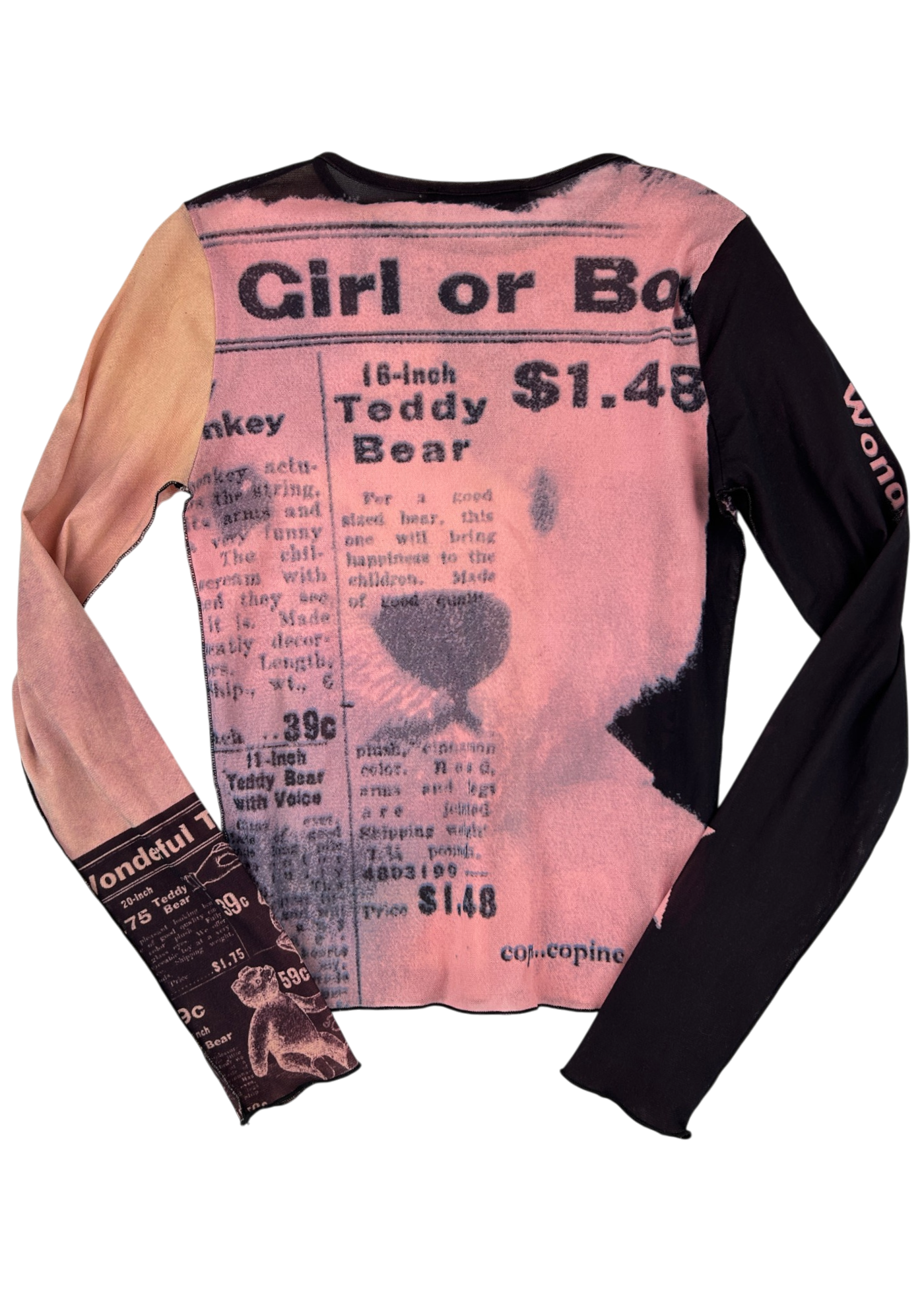 COP COPINE Teddy Digi Print Mesh Top