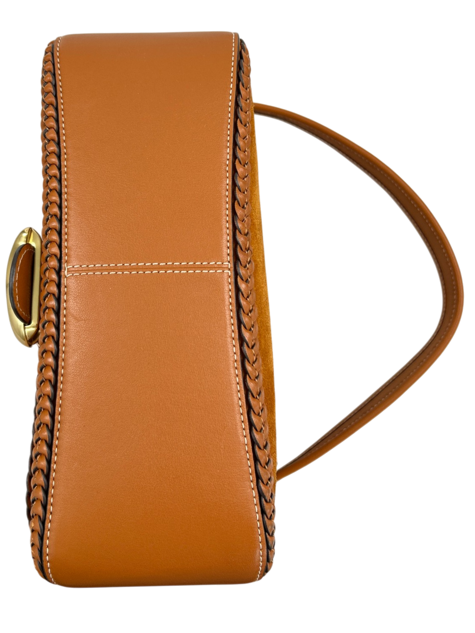 COACH (AS IS) Suede/Braided Leather 'Soft Tabby' Shoulder Bag
