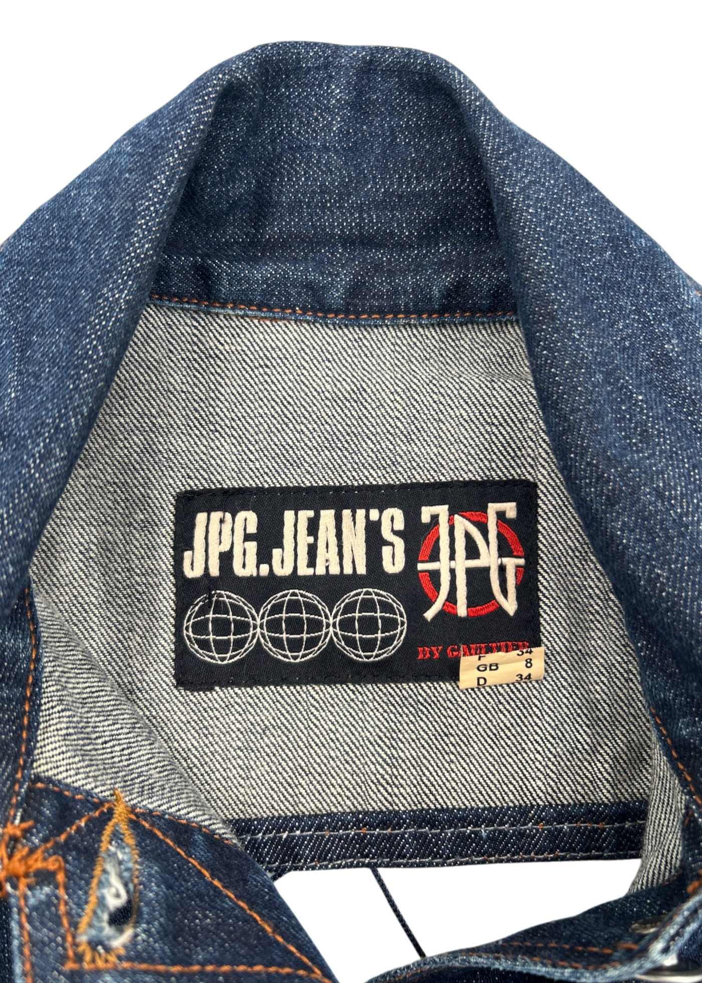 JPG JEANS BY GAULTIER (AS IS) Denim Cutout Vest W/ Turquoise Fringe