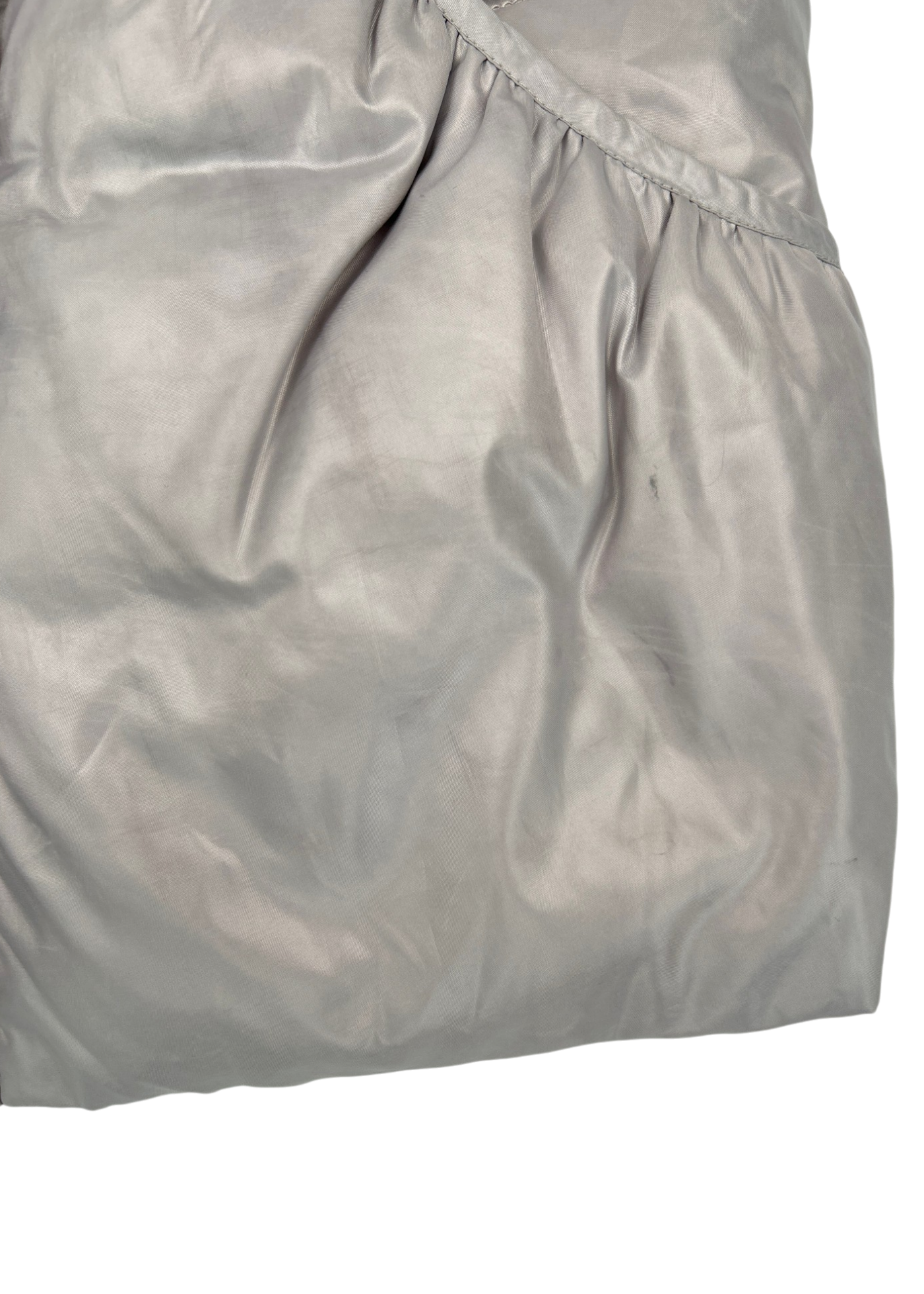 Y-3 (AS IS) Silver Puffer Vest W/ Oversized Lapel
