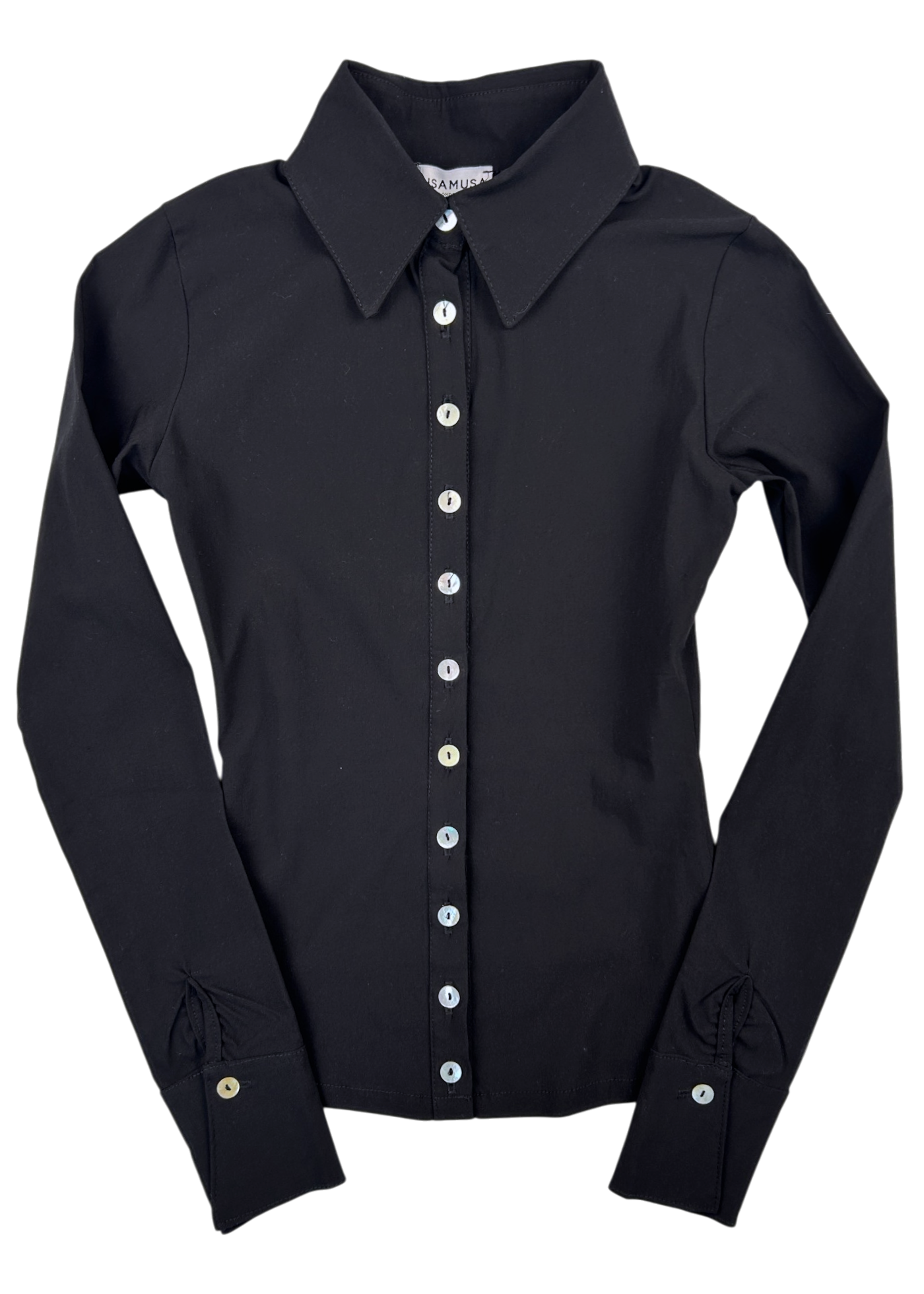 SUSAMUSA (BNWT) 'Sienna' Stretch Fitted Shell Button Up Top