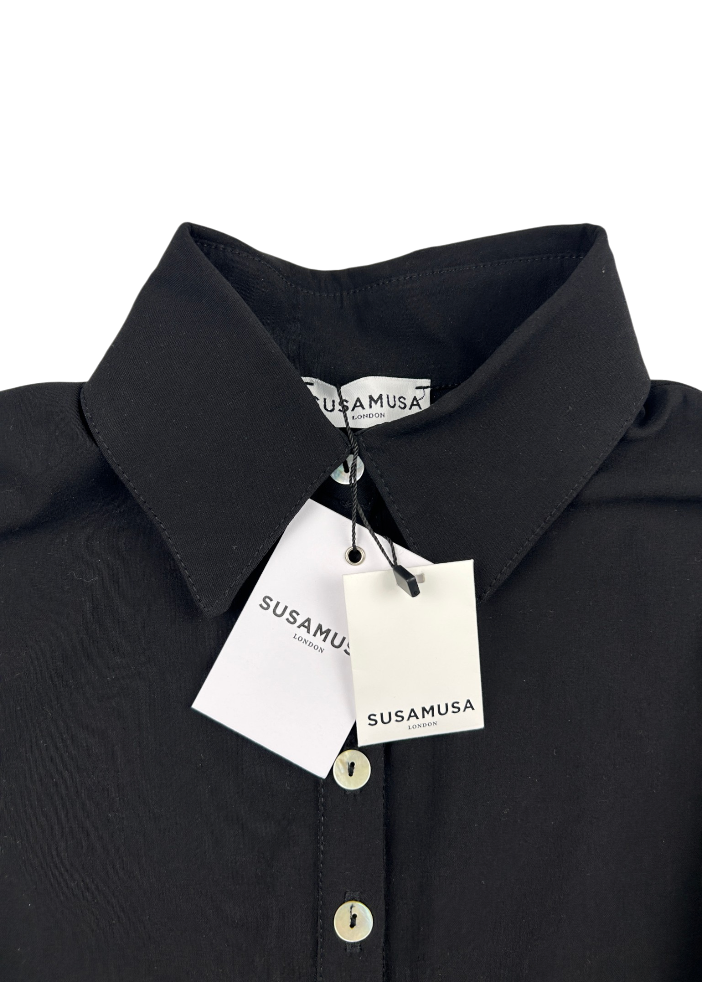 SUSAMUSA (BNWT) 'Sienna' Stretch Fitted Shell Button Up Top