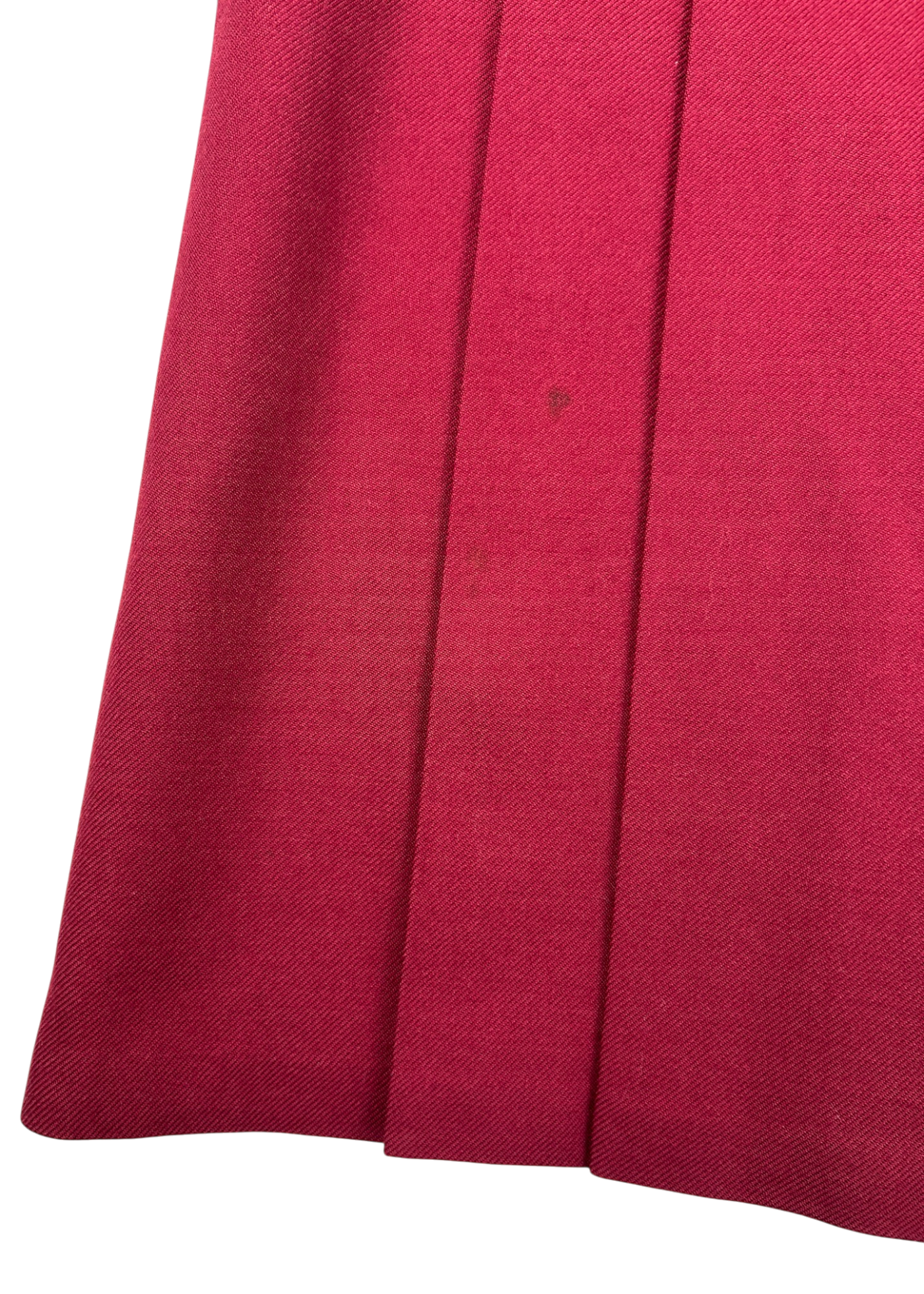 FLETCHER JONES (AS IS) Vintage Wine Red Wool Pleat Midi Skirt
