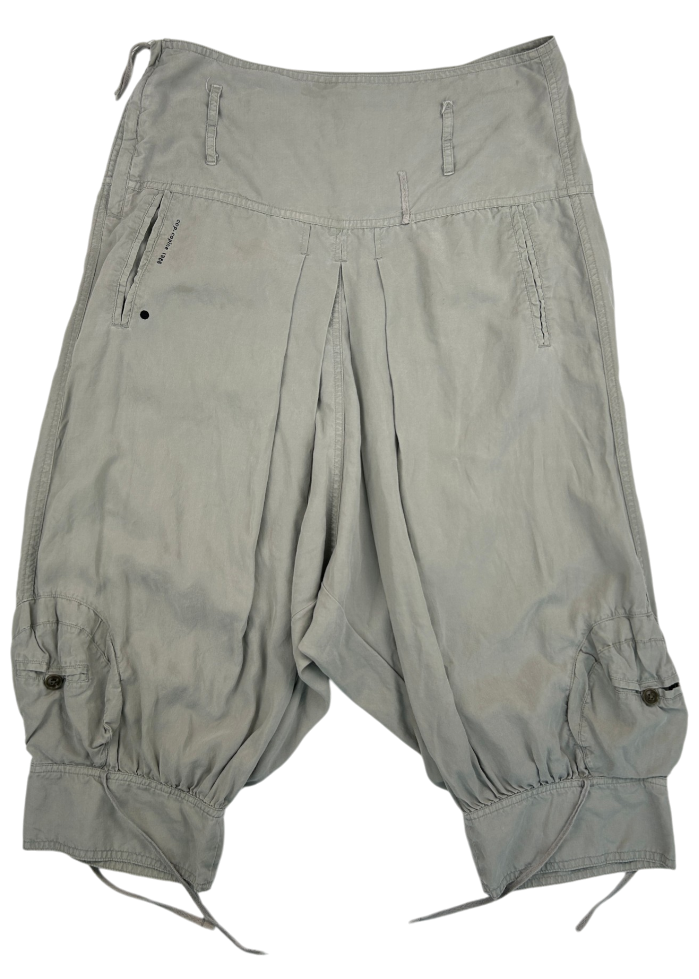 COP COPINE (AS IS) Sage Green Drop Crotch Capri Pants
