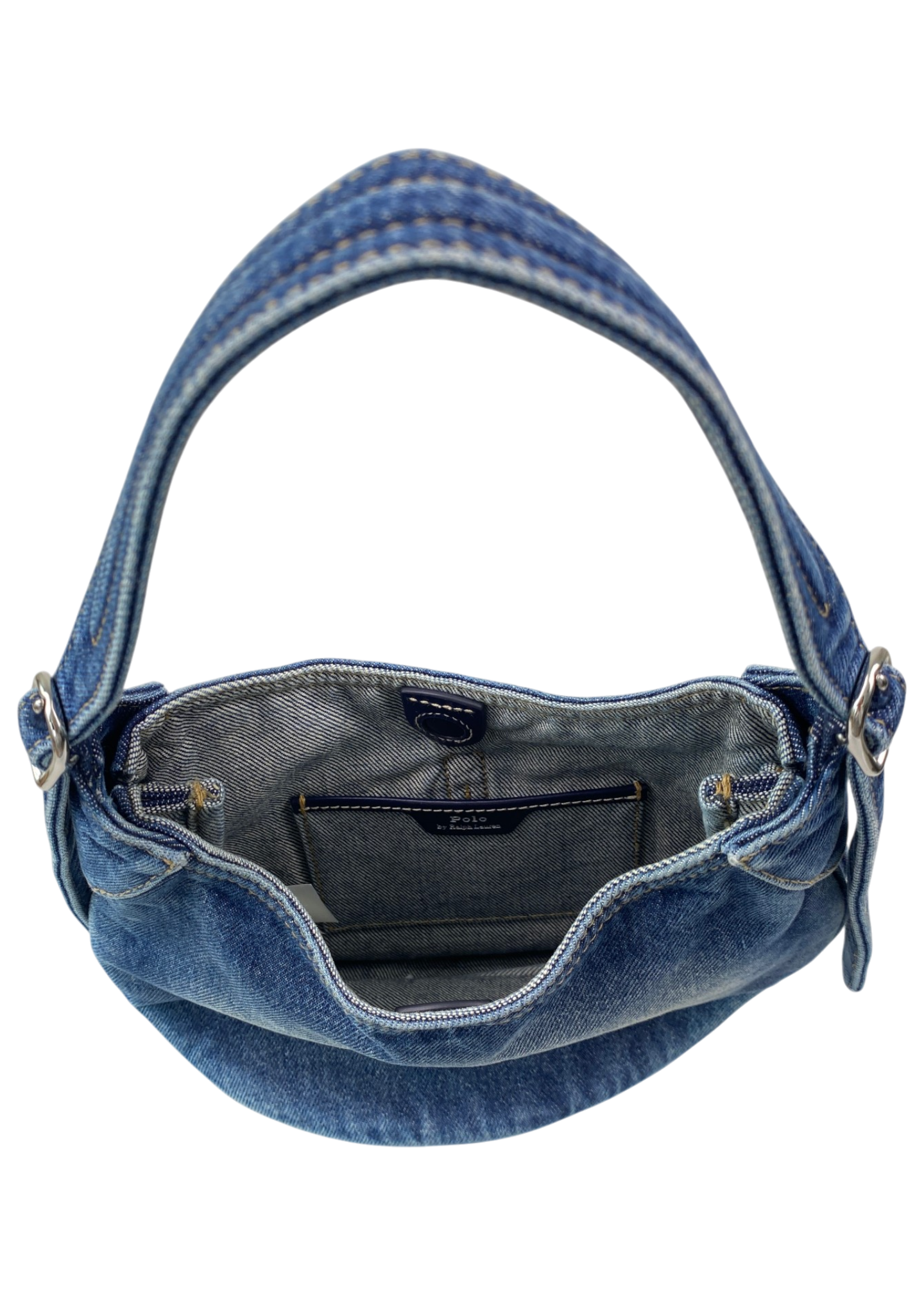 POLO BY RALPH LAUREN Denim Hobo 'ID Mini Bag' W/ Crossbody Strap