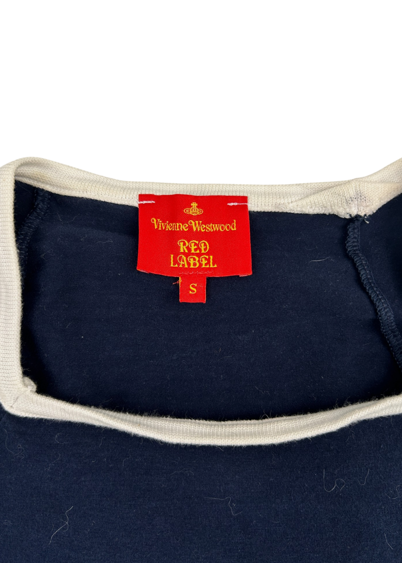 VIVIENNE WESTWOOD RED LABEL Navy/White Square Neck Tank W/ Orb Logo