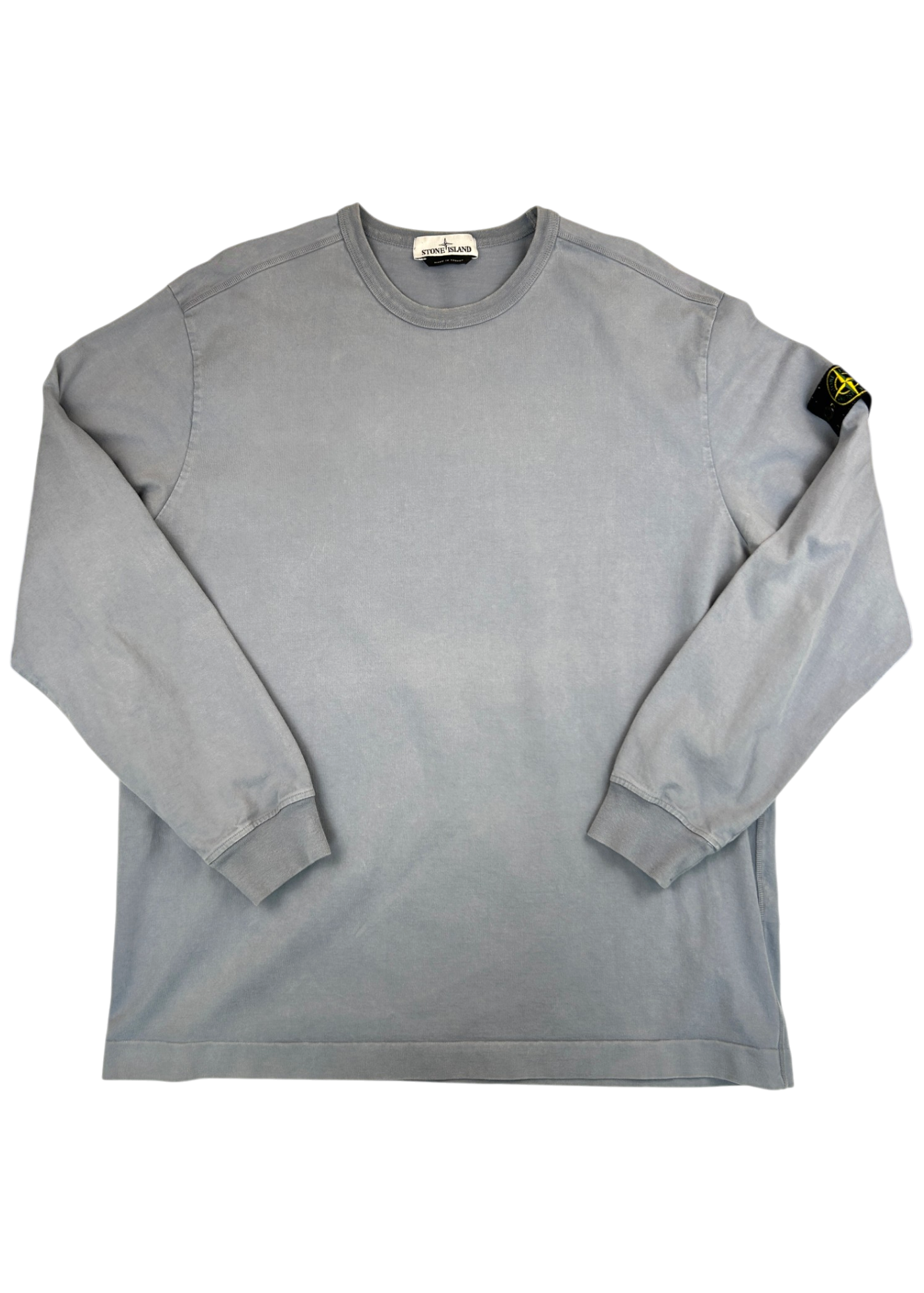 STONE ISLAND (AS IS) Light Blue Heavy Jersey Sweatshirt