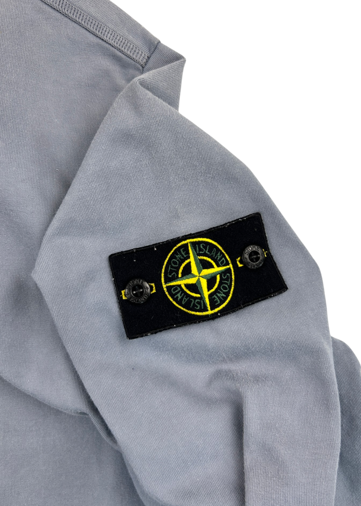 STONE ISLAND (AS IS) Light Blue Heavy Jersey Sweatshirt