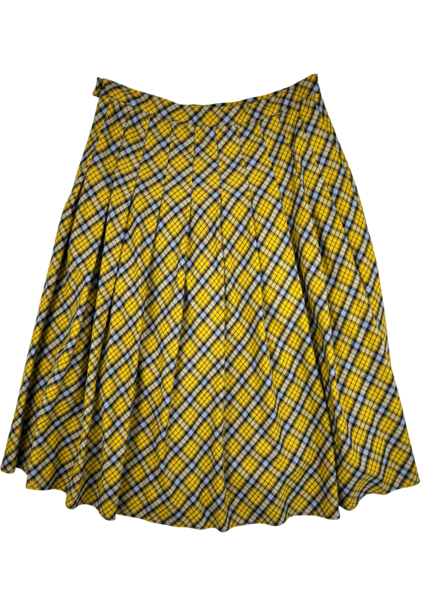 GUIZIO 'Gibson' Plaid Cotton Flannel Pleat Midi Skirt