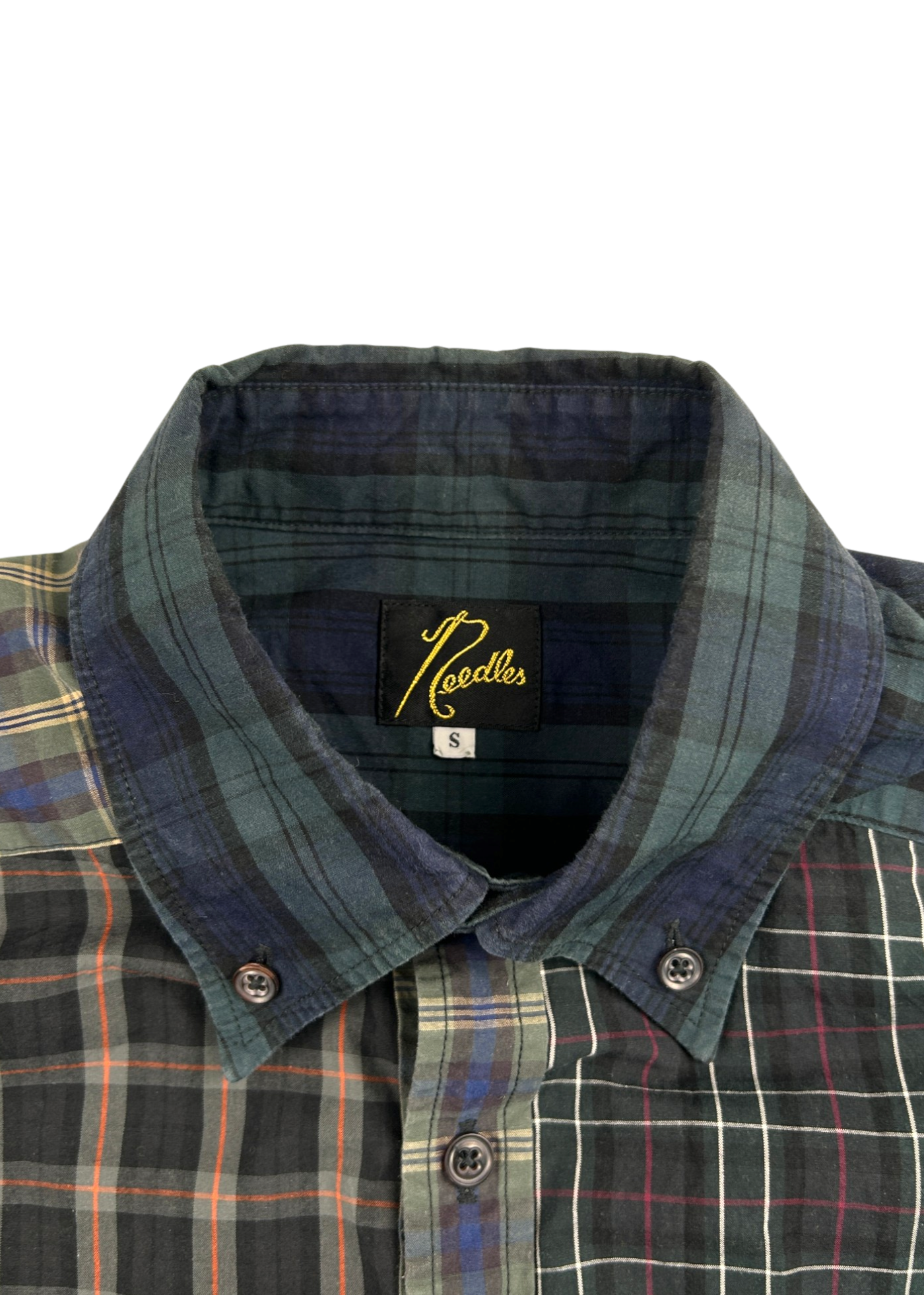 NEEDLES Check Patchwork Cotton Shirt