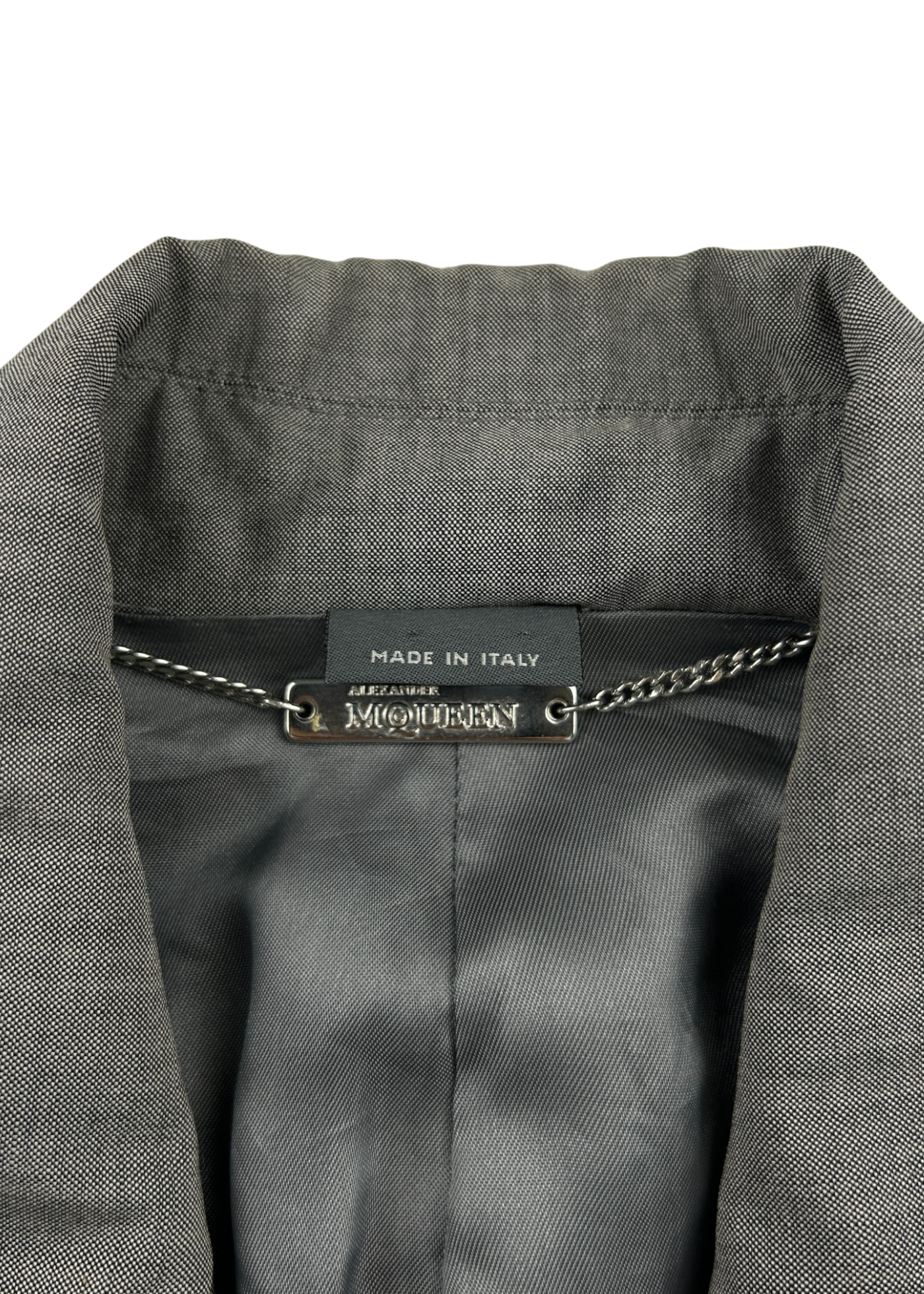 ALEXANDER MCQUEEN (AS IS) 2007 Grey Wool/Mohair Tailored Vest
