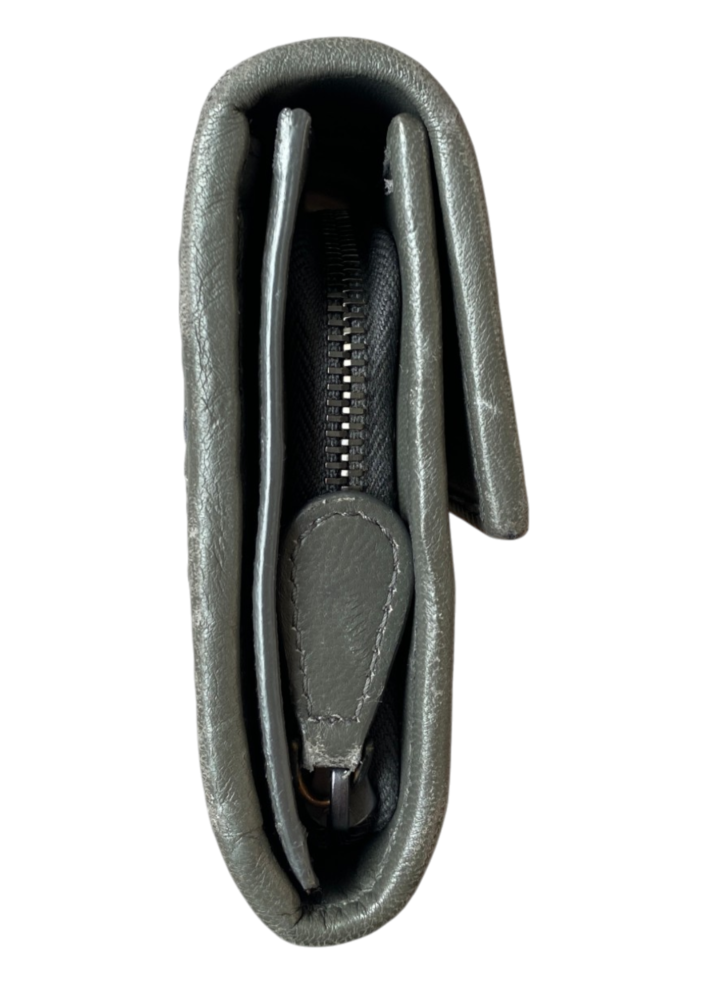 BOTTEGA VENETA Grey Intrecciato Python Leather 'Continental Wallet'